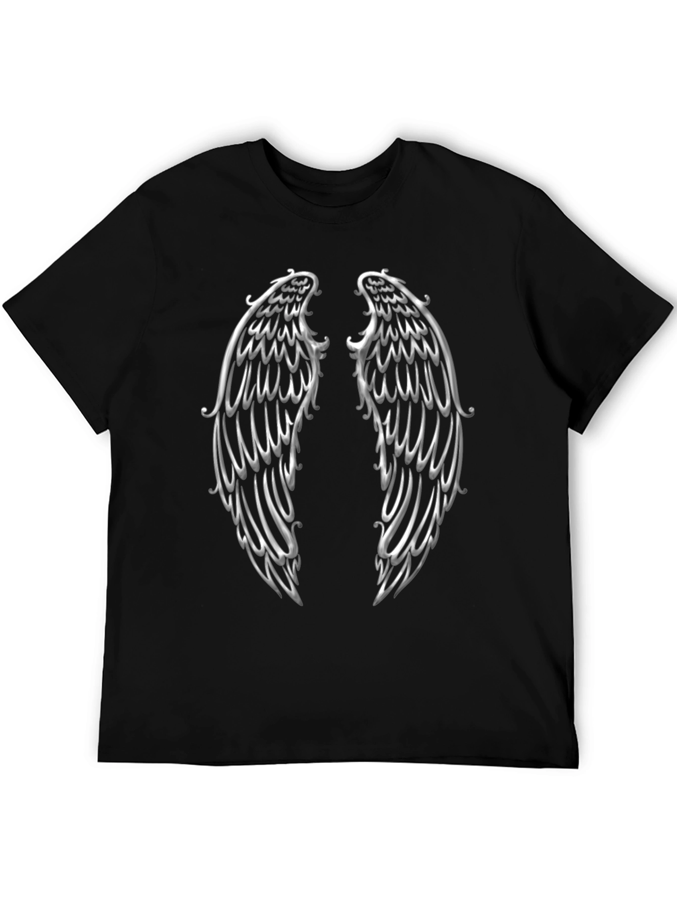 Black Winged Graphic Print Tee view 5