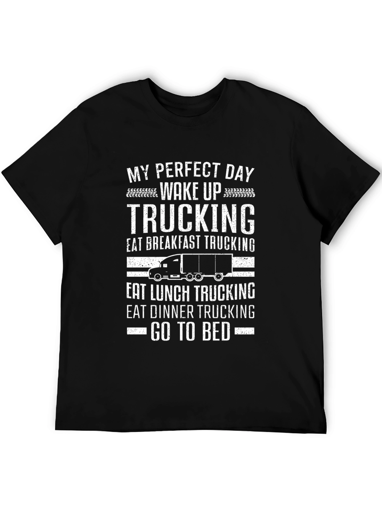 Black Trucking T-Shirt: My Perfect Day view 5