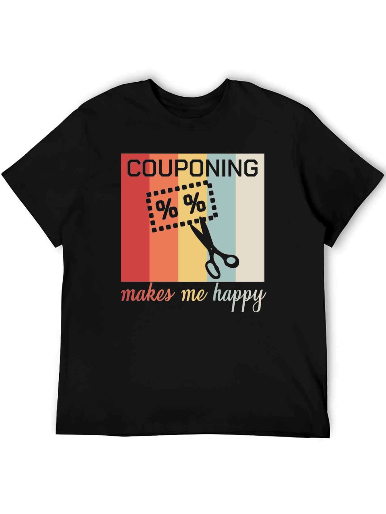 Black Couponing Makes Me Happy T-Shirt view 5