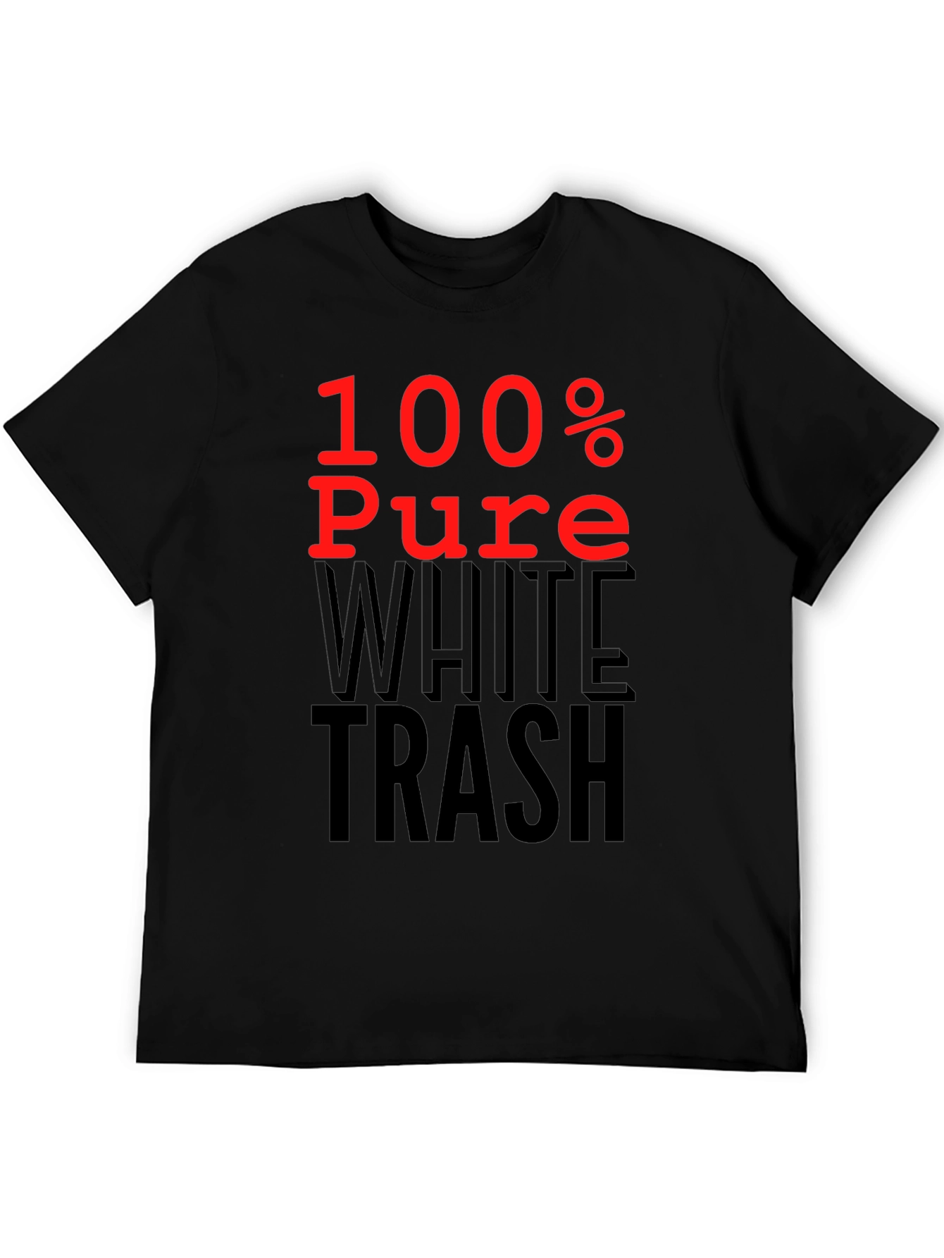 Black 100% Pure White Trash Graphic Tee view 5