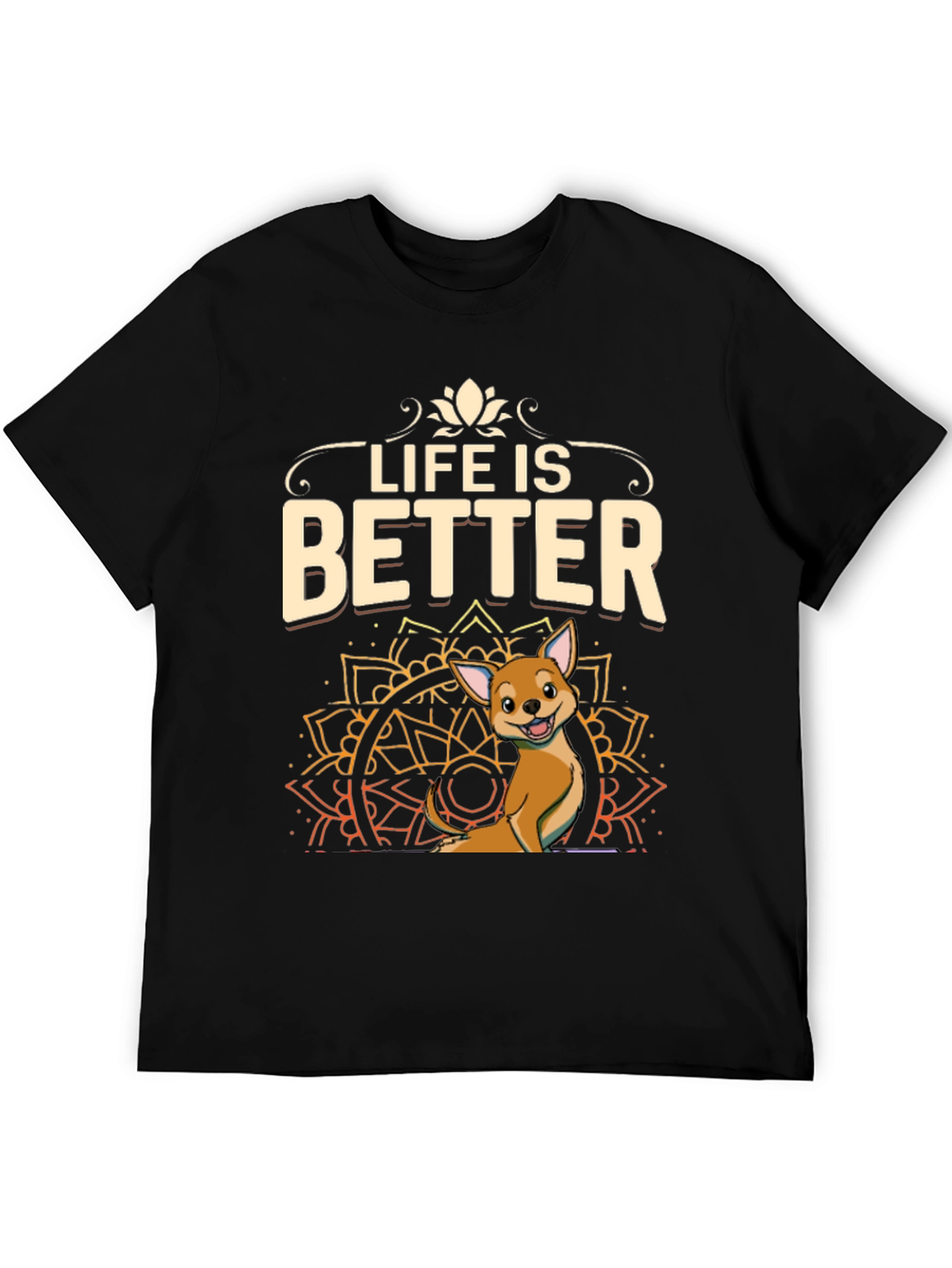 Black Life is Better Dog T-Shirt view 5