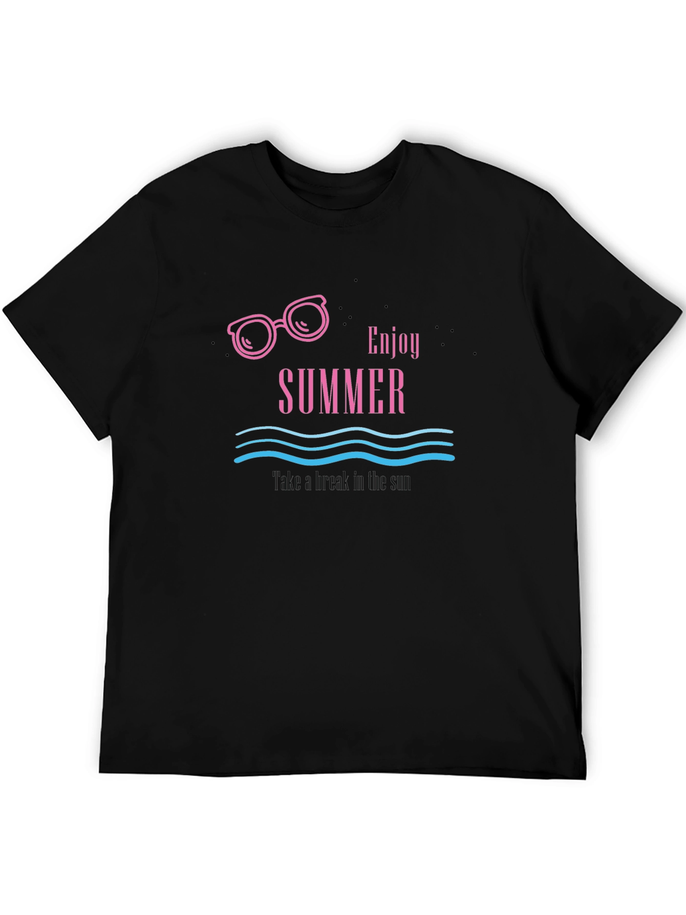 Black Enjoy Summer Graphic Tee view 5