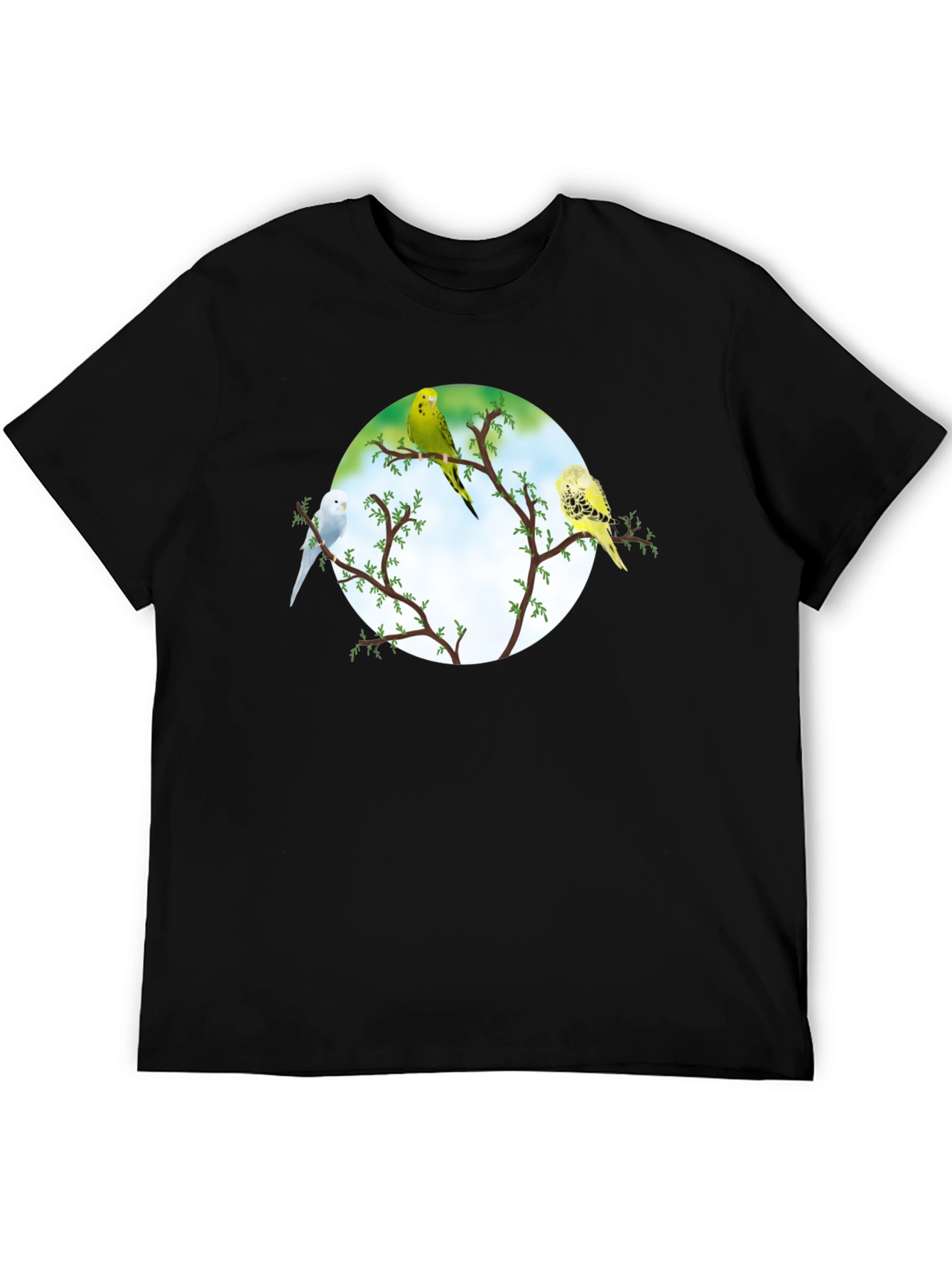 Black Parakeet Tree Black Tee view 5