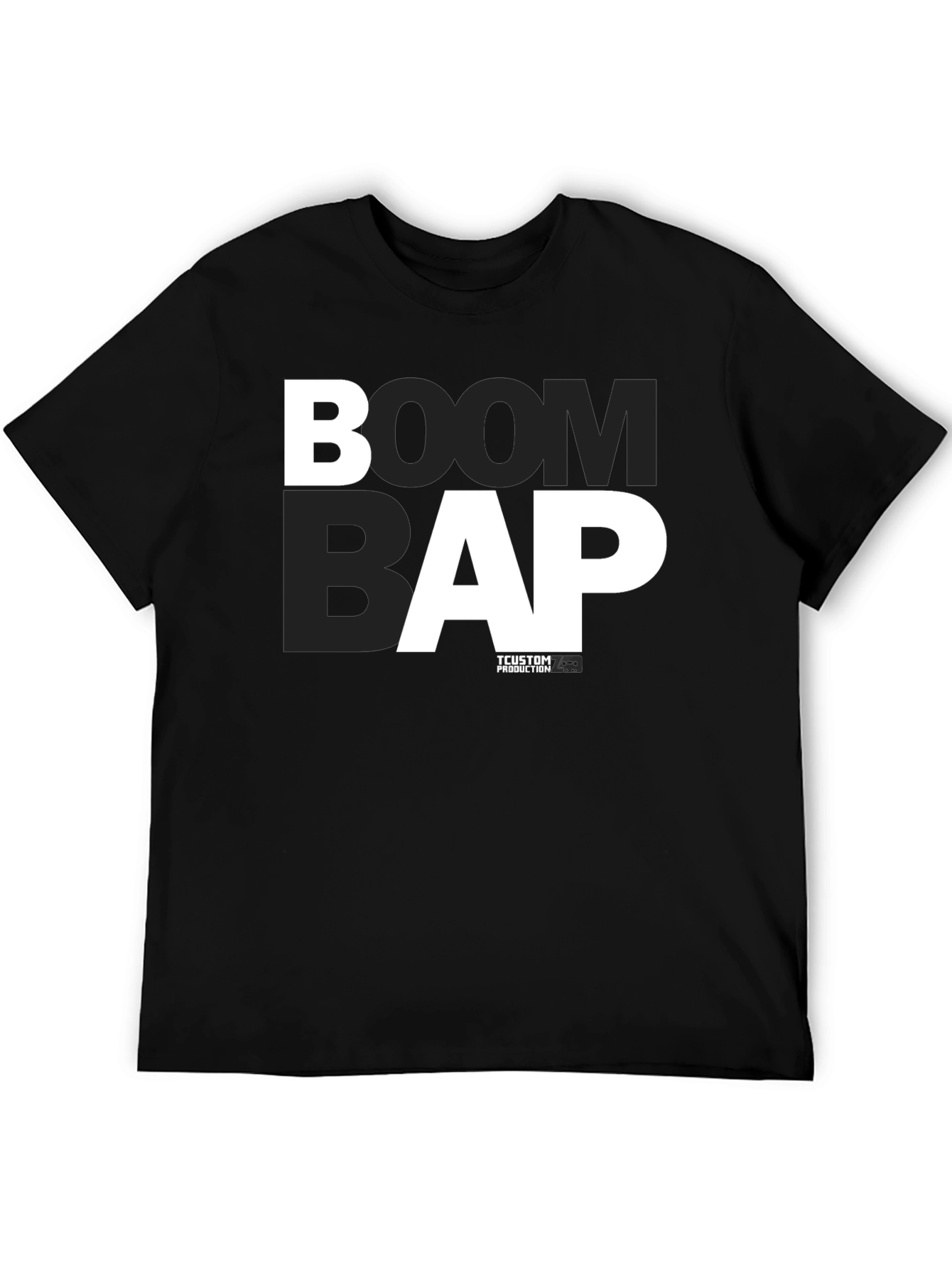 Black Boom Bap Graphic Tee - Black Cotton T-Shirt view 5