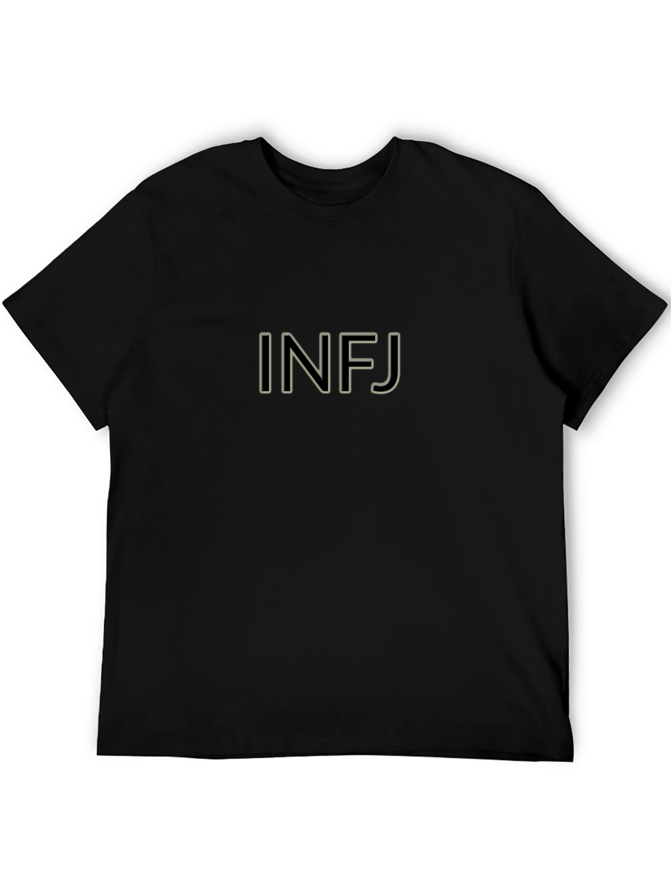 Black INFJ Personality Black Graphic T-Shirt view 5