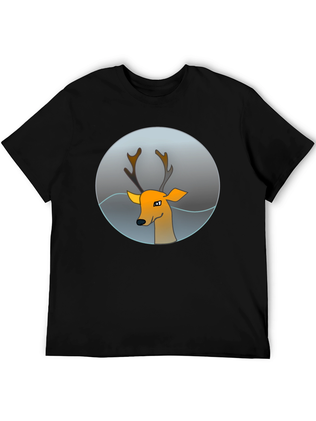 Black Deer Graphic Tee - Men's Black T-Shirt view 5