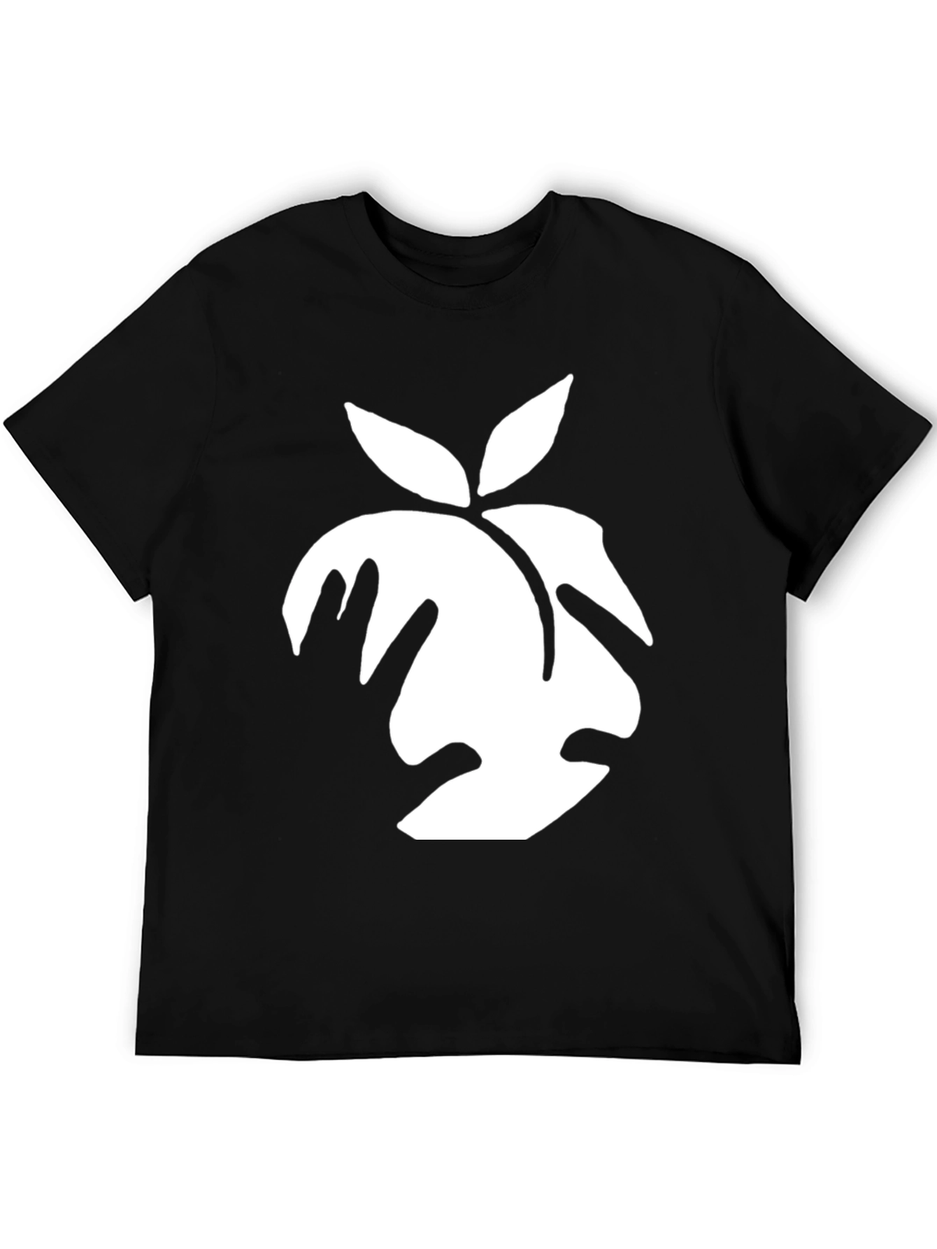 Black Peach Graphic Black T-Shirt - Soft Cotton Blend view 5