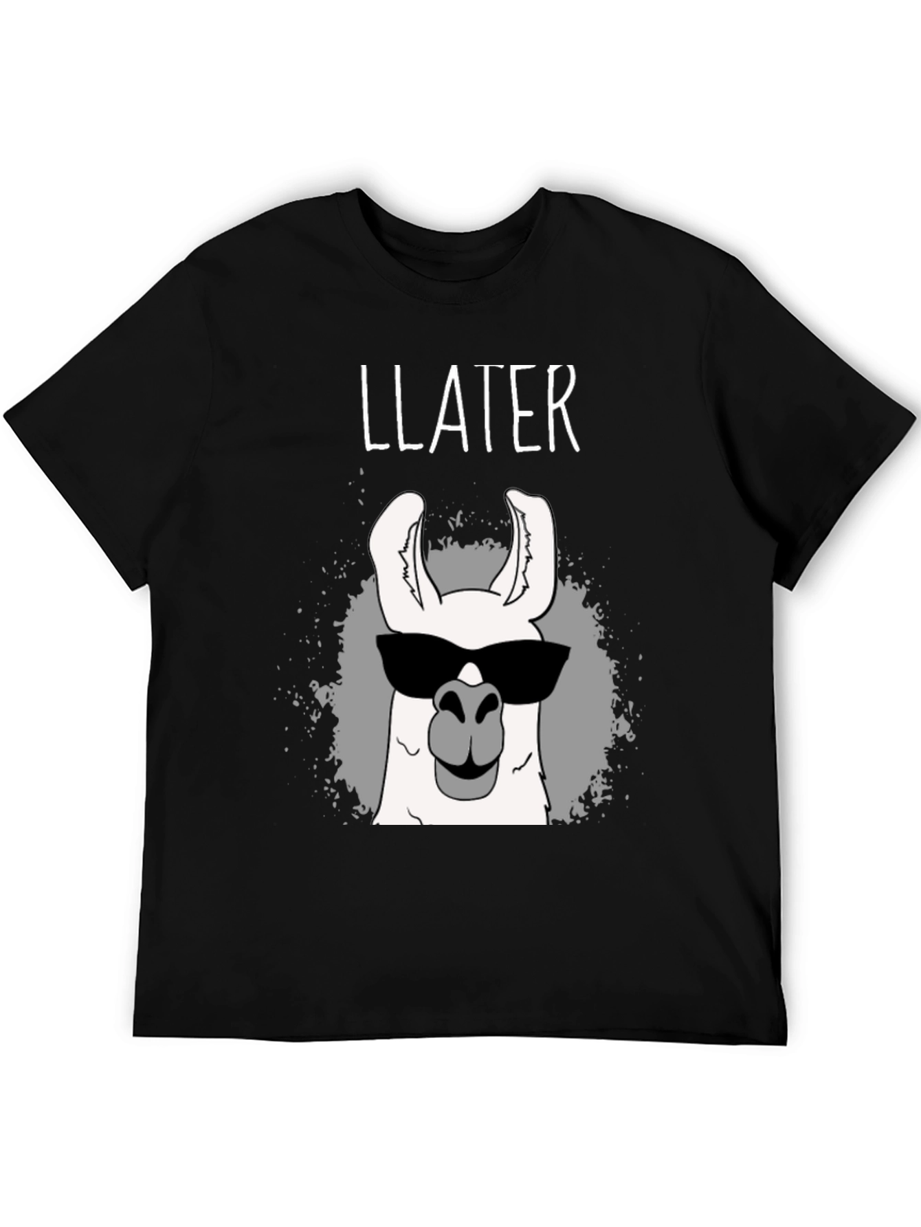 Black Llater Cool Llama Black T-Shirt view 5