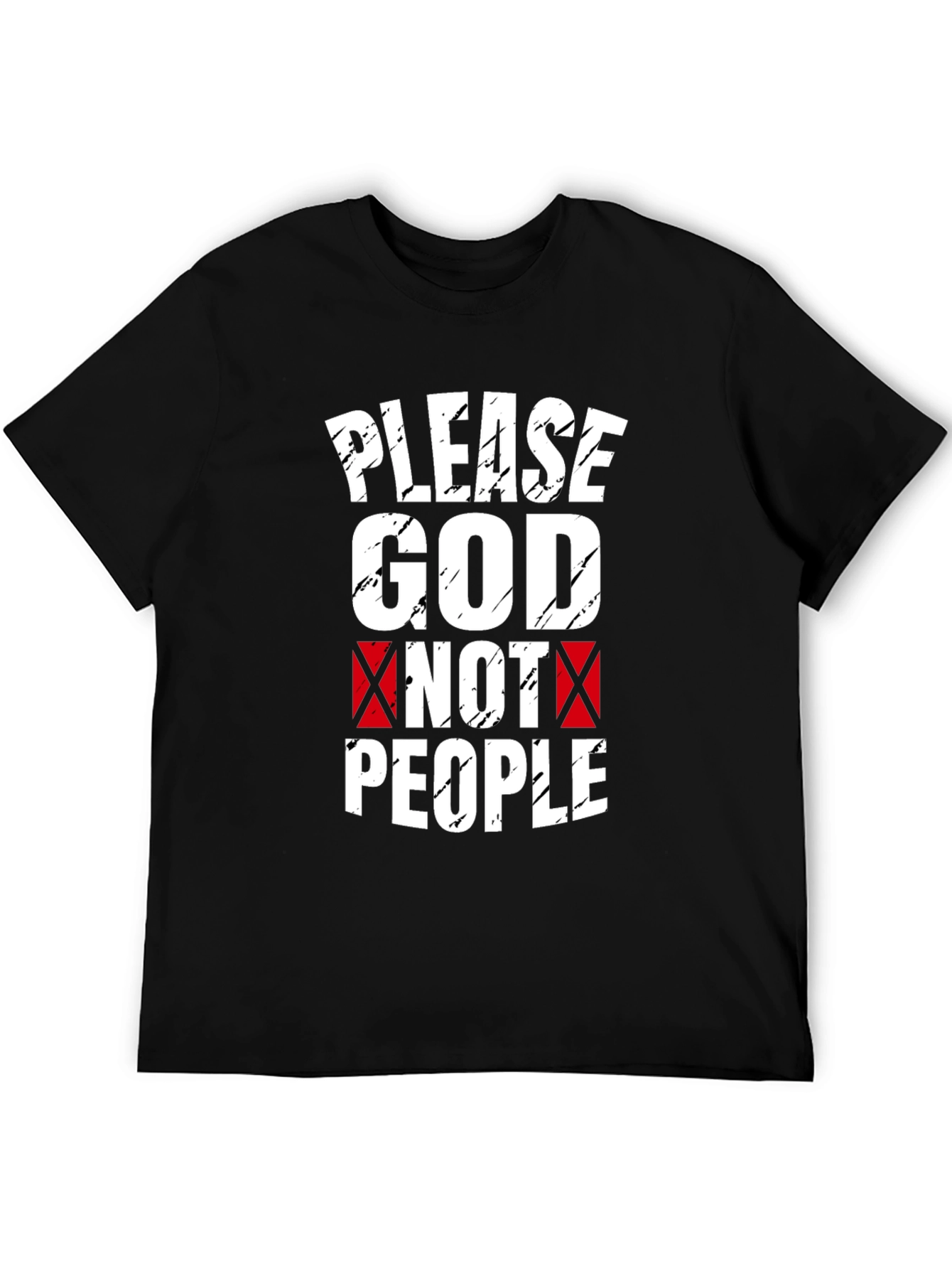 Black Please God Not People Graphic Tee view 5
