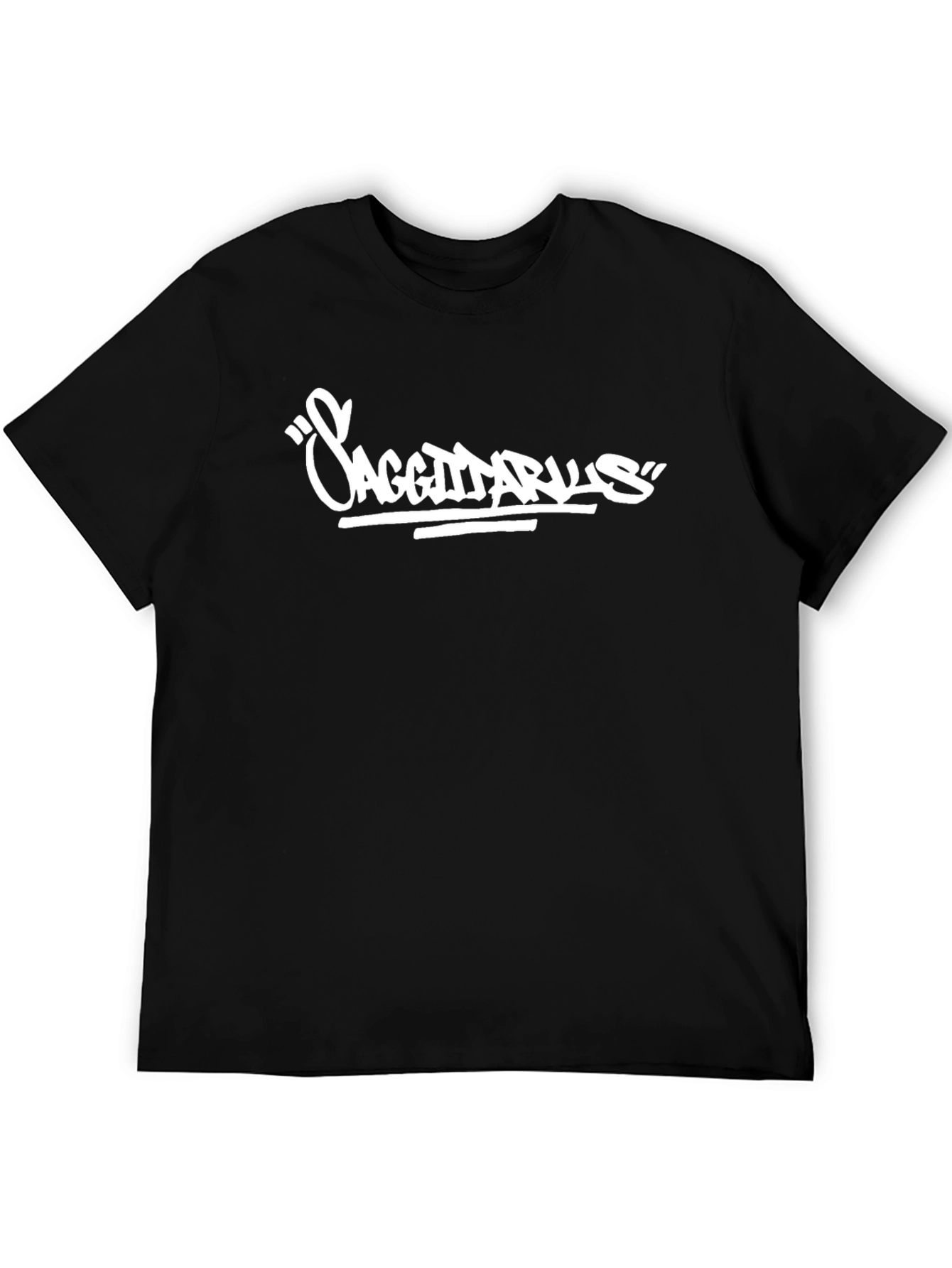 Black Sagittarius Graphic Tee - Black Cotton Blend view 5