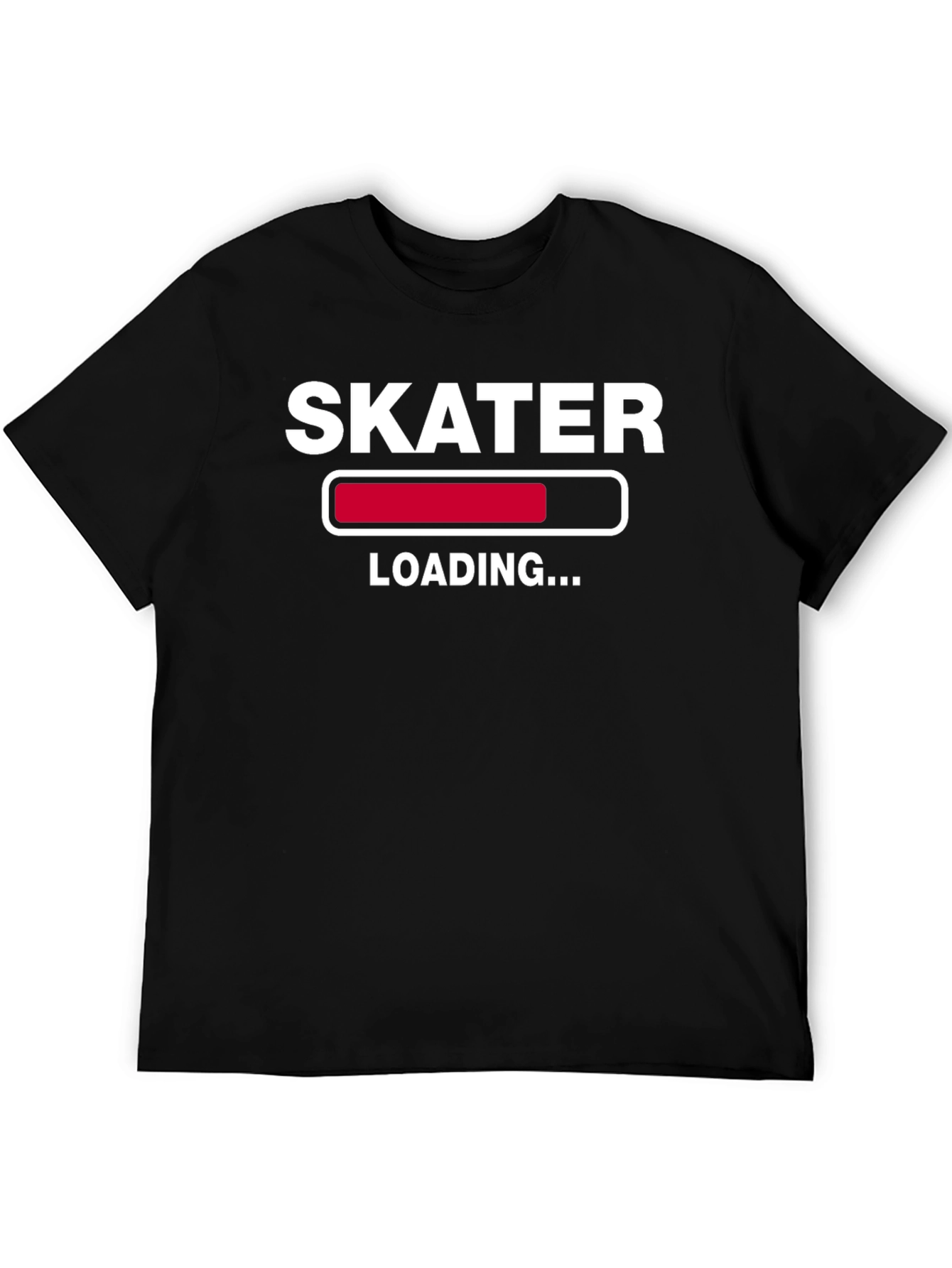 Black Skater Loading T-Shirt - Funny Graphic Tee view 5