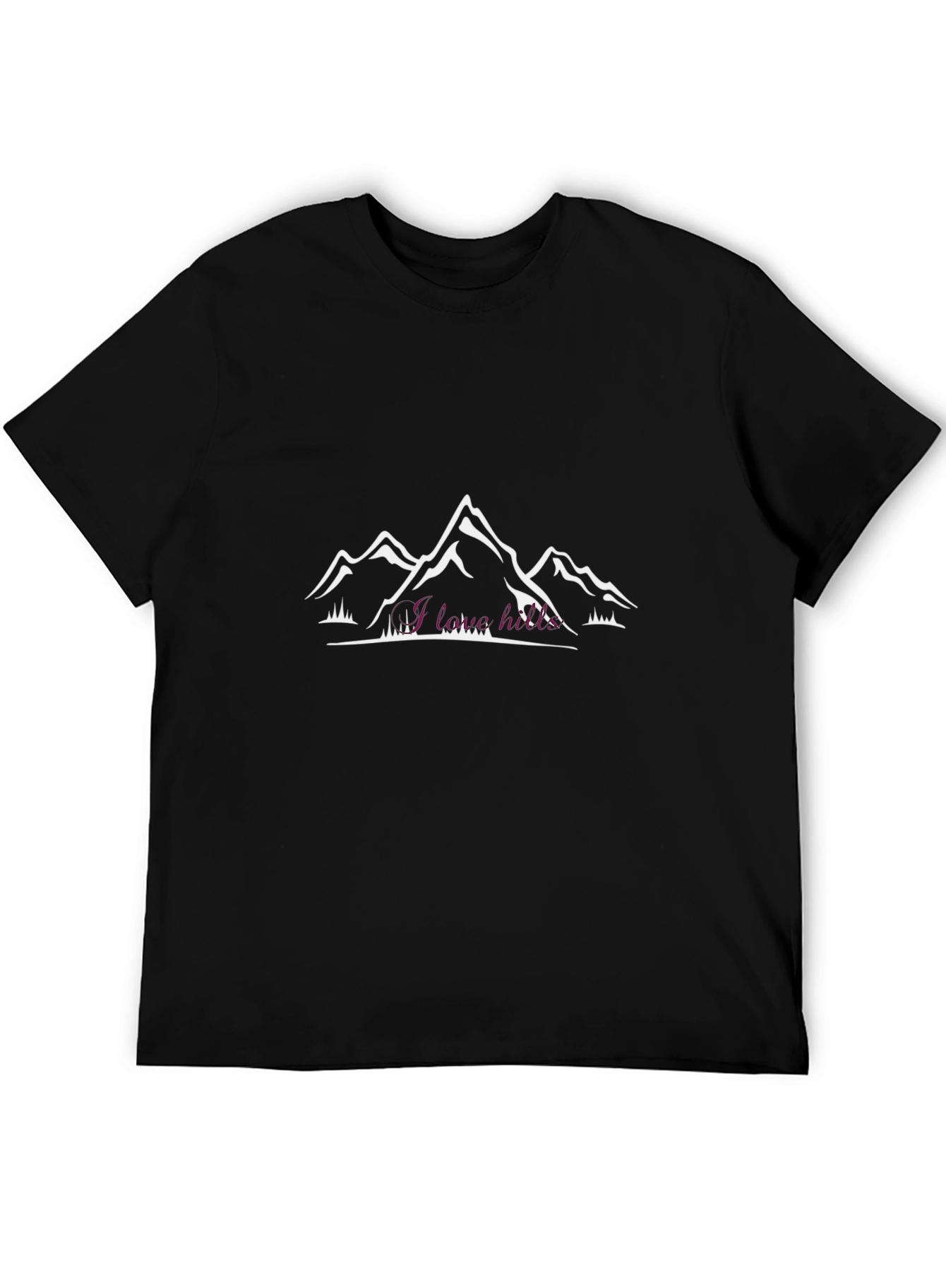 Black Mountain Lover Black T-Shirt - Nature Inspired Design view 5