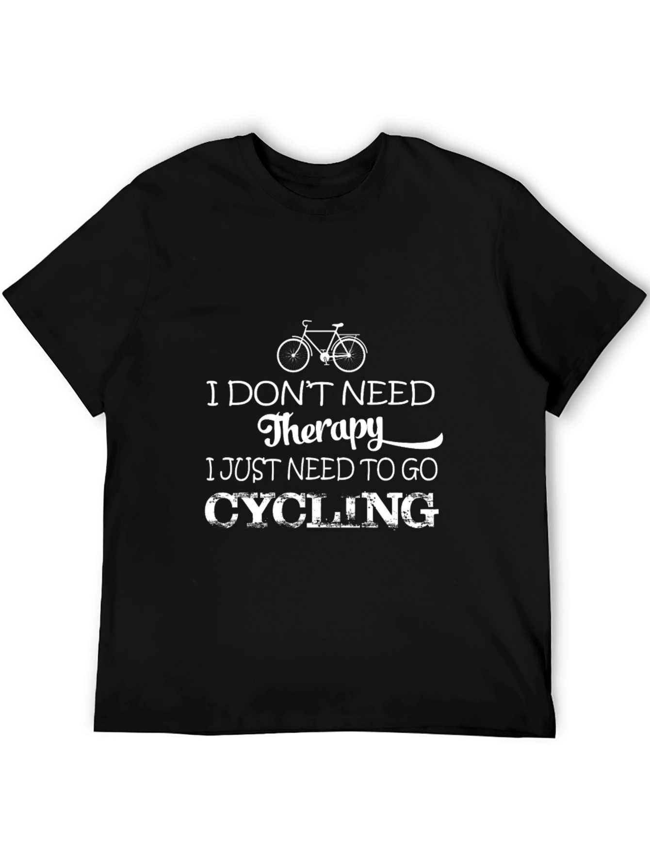 Black Cycling Therapy T-Shirt view 5