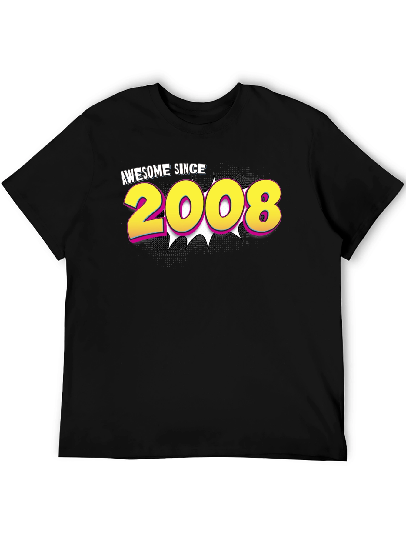 Black Awesome Since 2008 Graphic Tee view 5