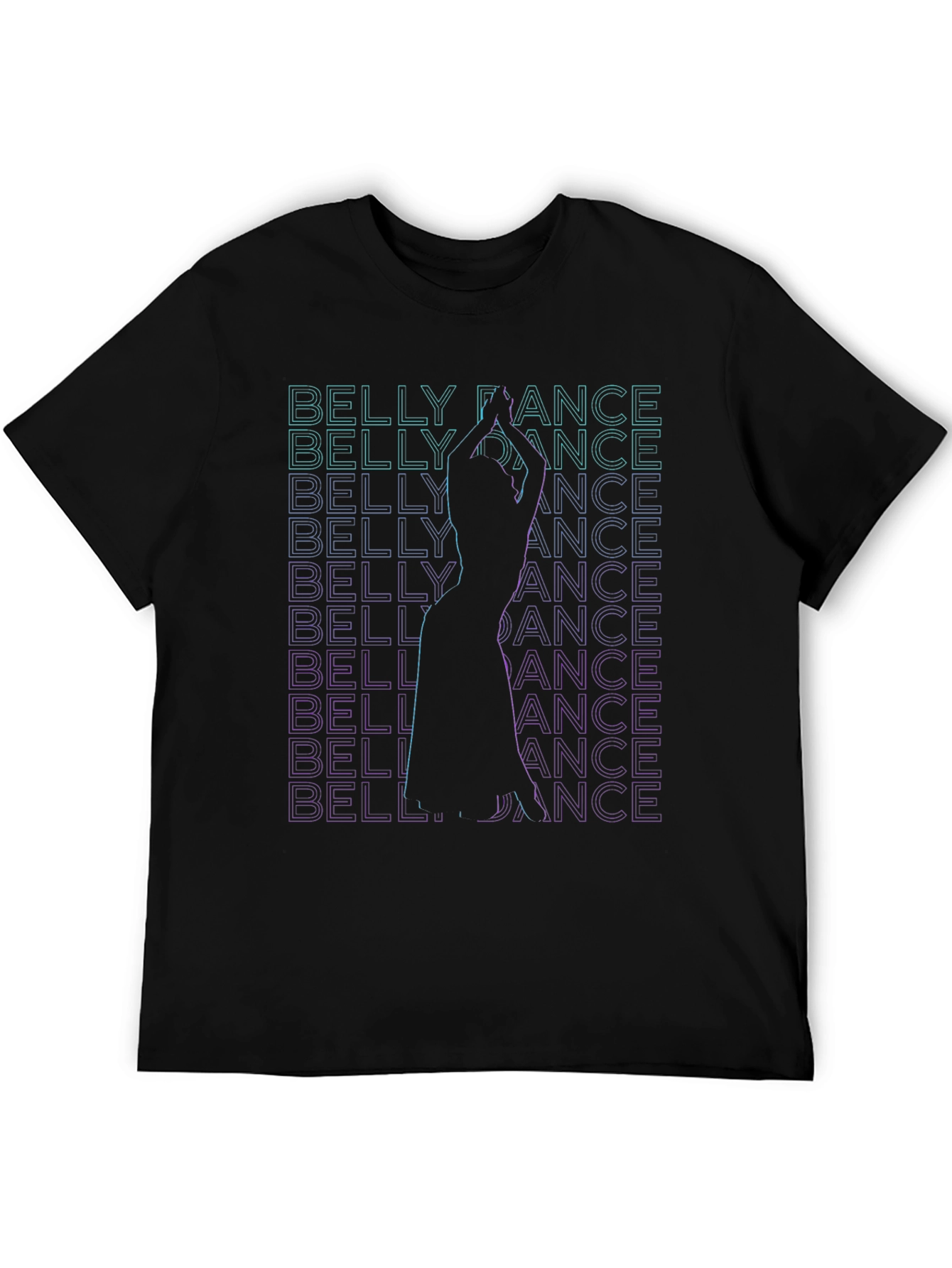 Black Belly Dance T-Shirt - Graphic Tee for Dance Lovers view 5