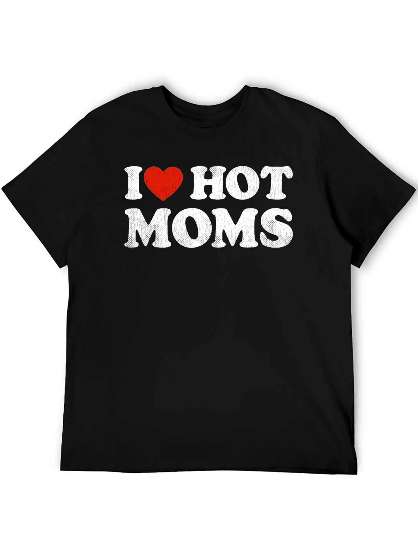 Black I Heart Hot Moms T-Shirt - Graphic Tee view 5