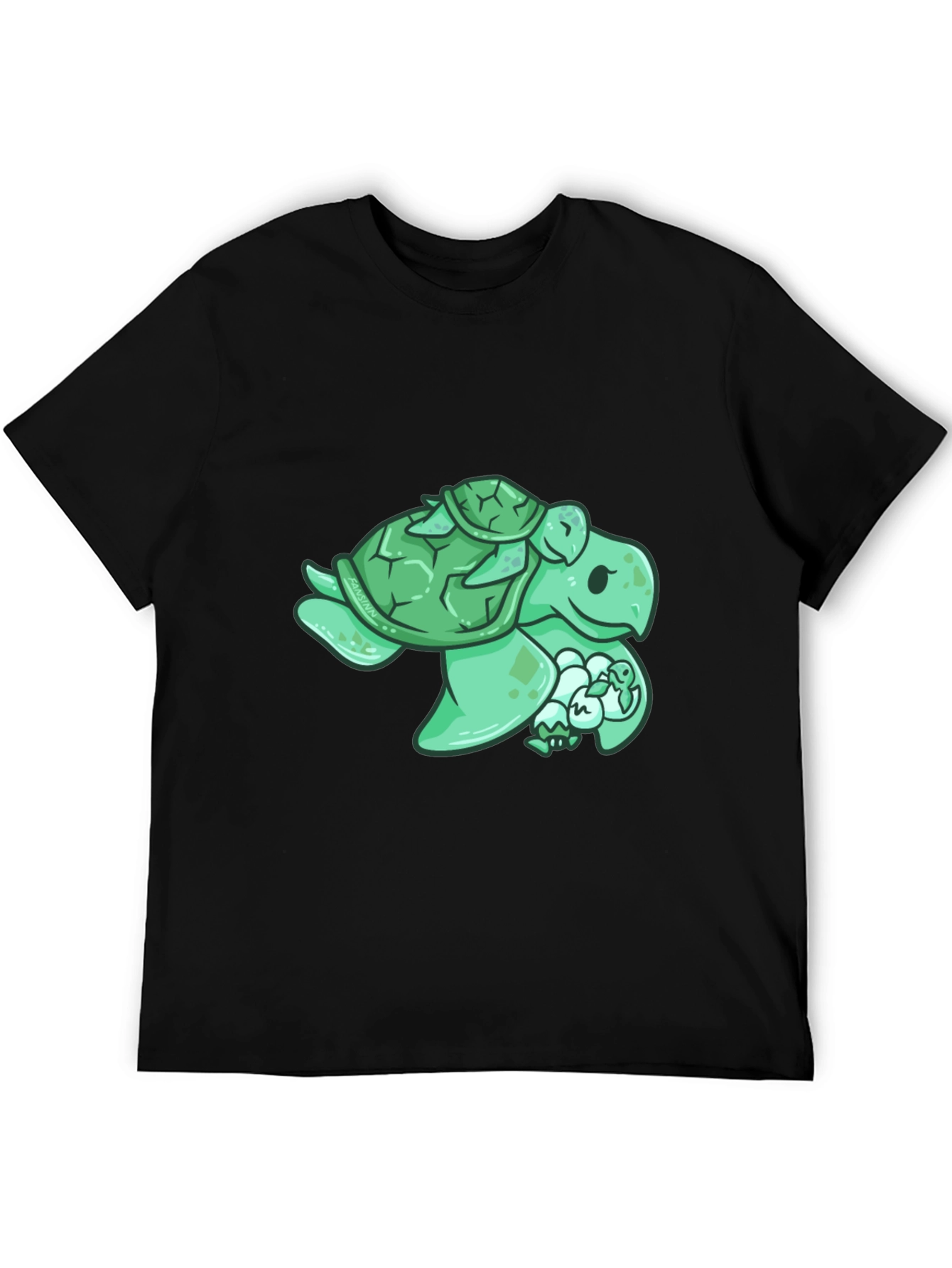 Black Turtle Family Graphic Tee - Cute Animal Lover Shirt view 5