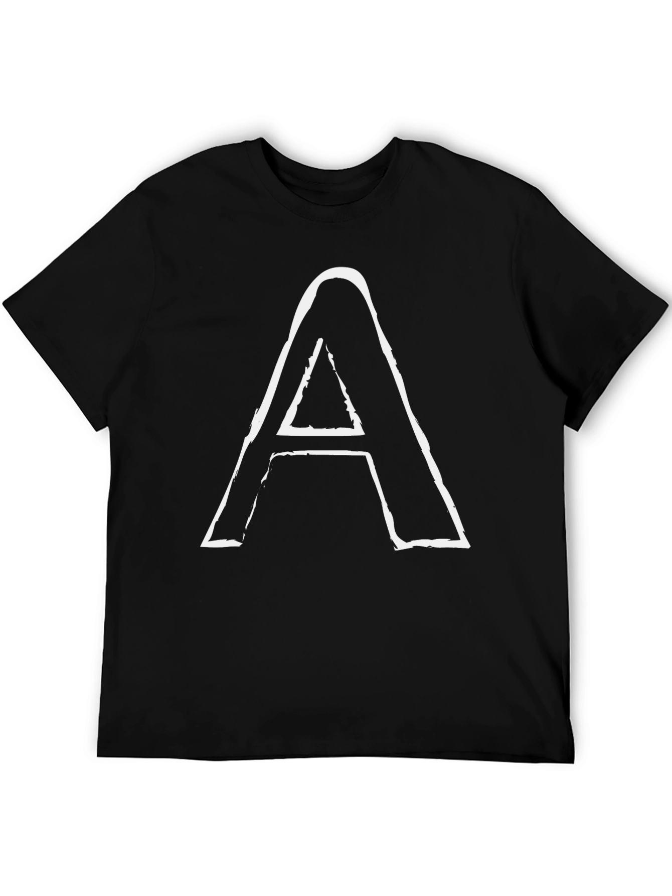 Black Bold "A" Graphic Black Tee view 5