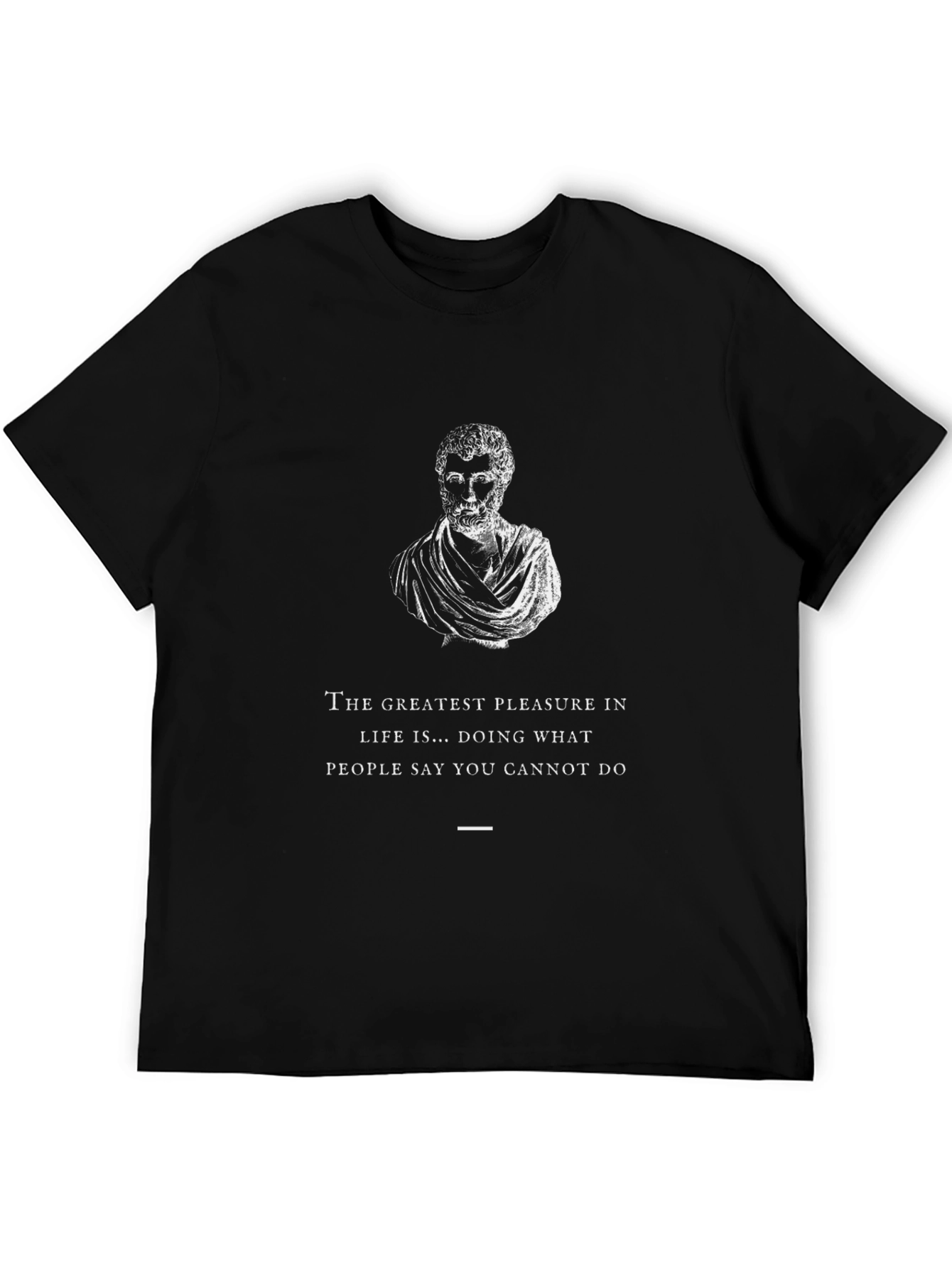 Black Inspirational Quote T-Shirt - Black view 5
