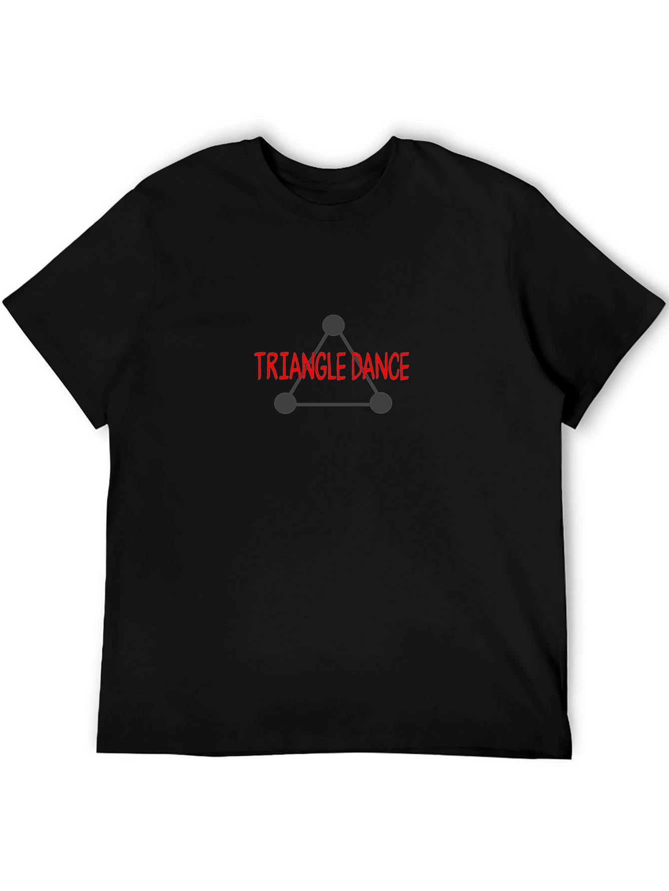 Black Triangle Dance Graphic Tee - Black Cotton Blend view 5