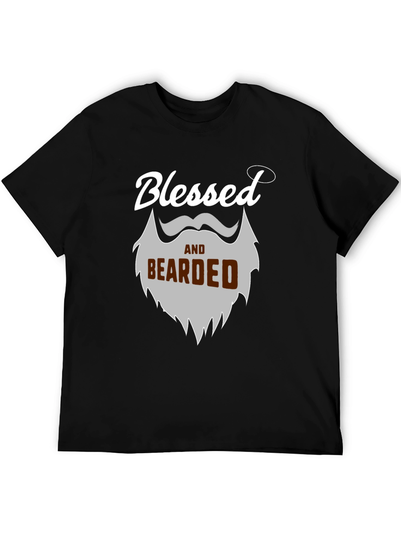 Black Blessed and Bearded Graphic T-Shirt view 5
