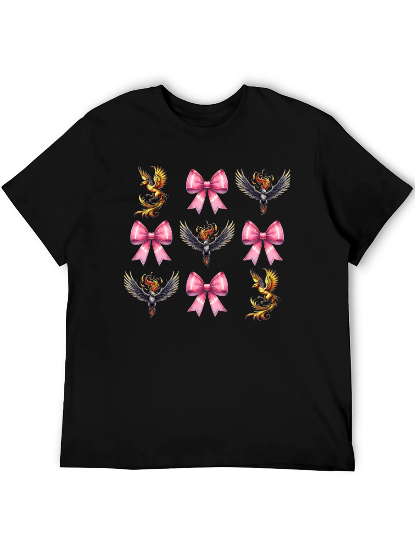 Black Phoenix & Bow Graphic T-Shirt view 5