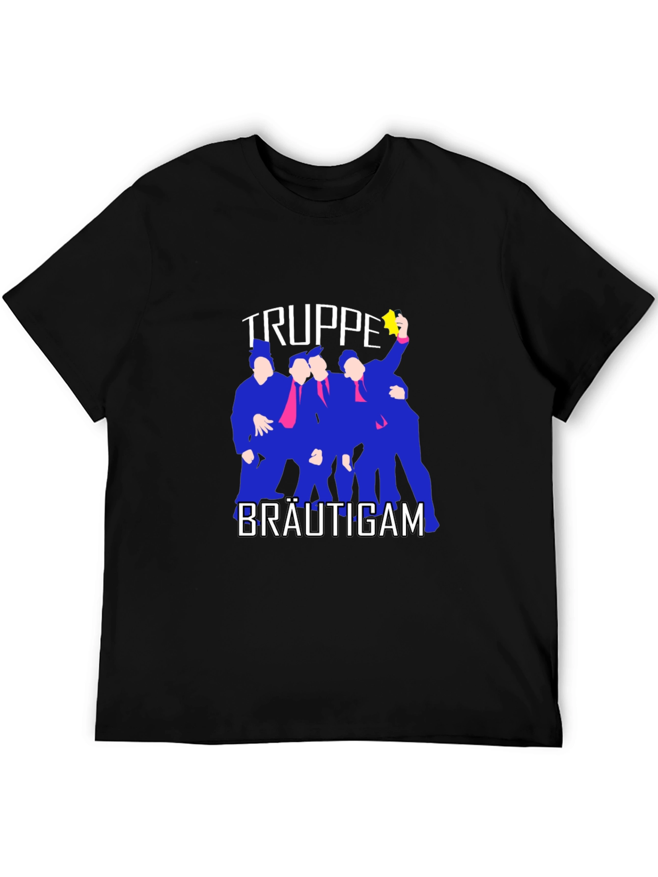 Black Bridegroom Squad T-Shirt - Party Apparel view 5