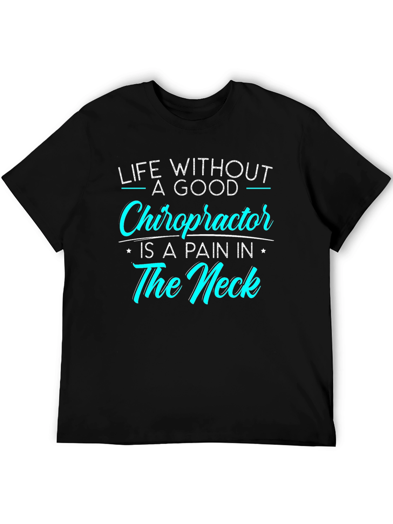 Black Chiropractor Pain T-Shirt - Black view 5
