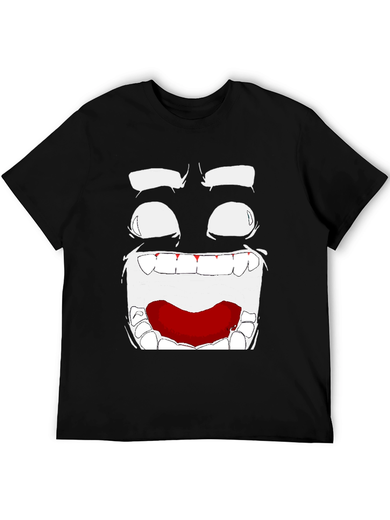 Black Abstract Face Graphic T-Shirt view 5