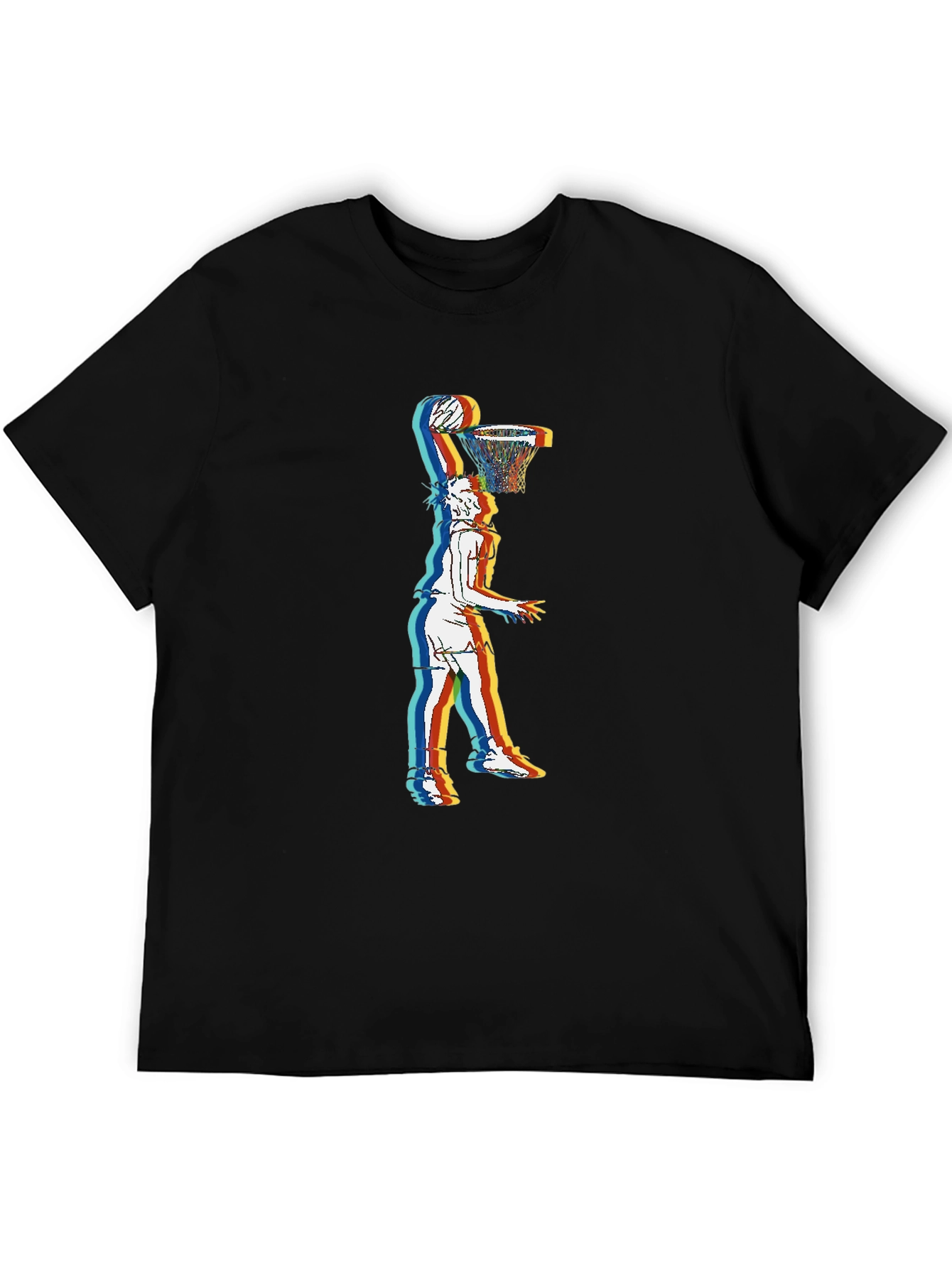 Black Basketball Dunk Graphic Tee - Stylish Streetwear view 5