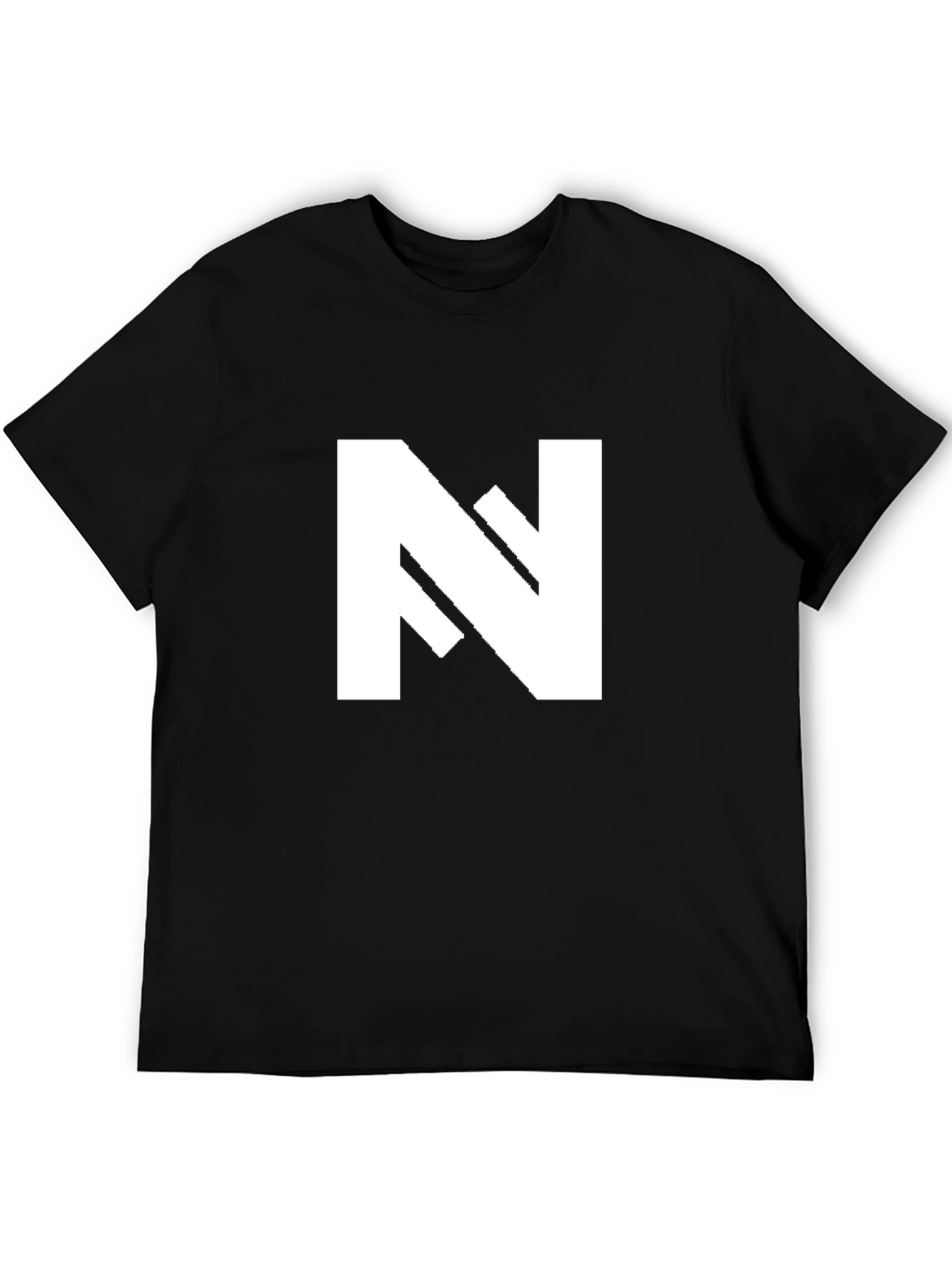 Black Bold Black T-Shirt with White 'N' Logo view 5