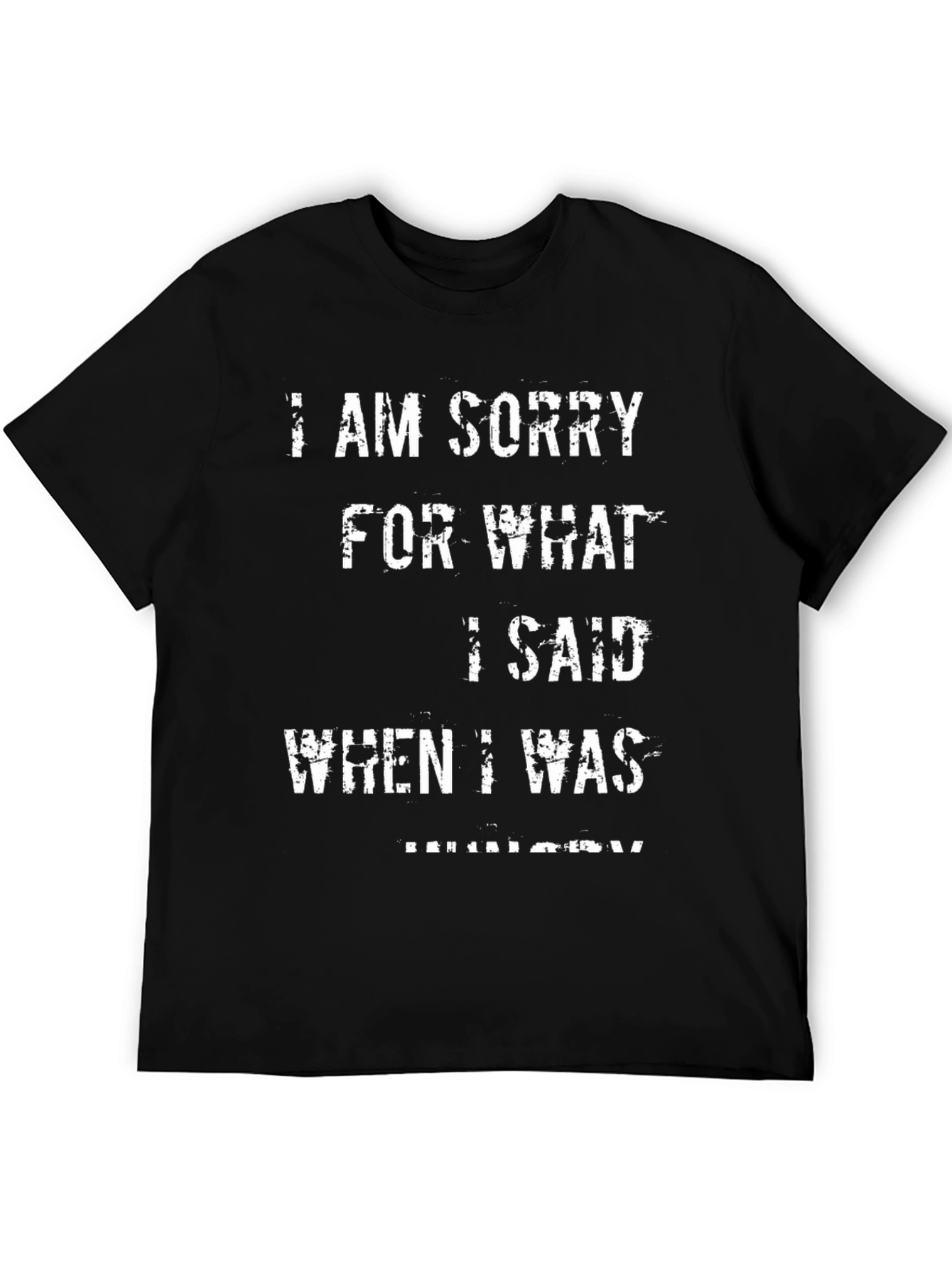 Black Funny "I'm Sorry for What I Said" Men's T-Shirt view 5