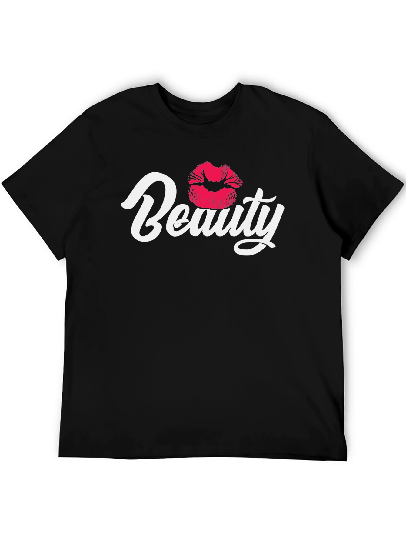 Black Beauty Kiss Graphic Tee - Unisex Black T-Shirt view 5