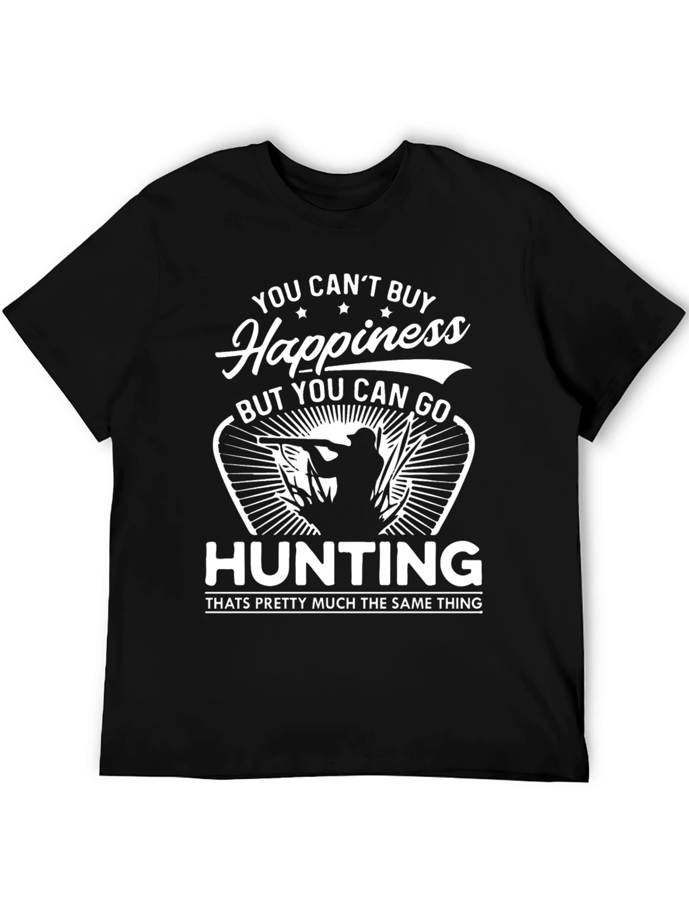 Black Hunting Happiness T-Shirt view 5