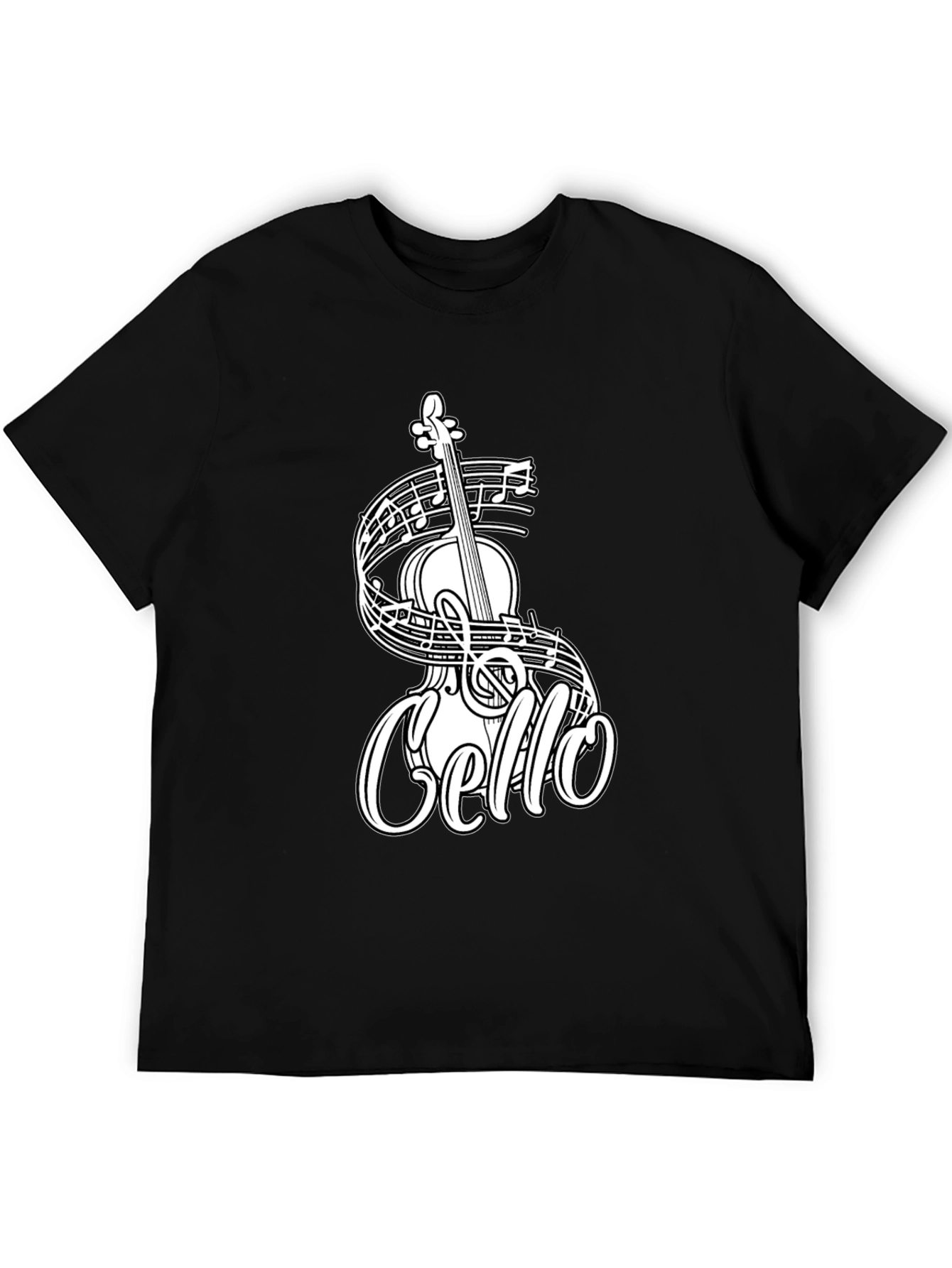 Black Cello Music T-Shirt - Musician Tee view 5