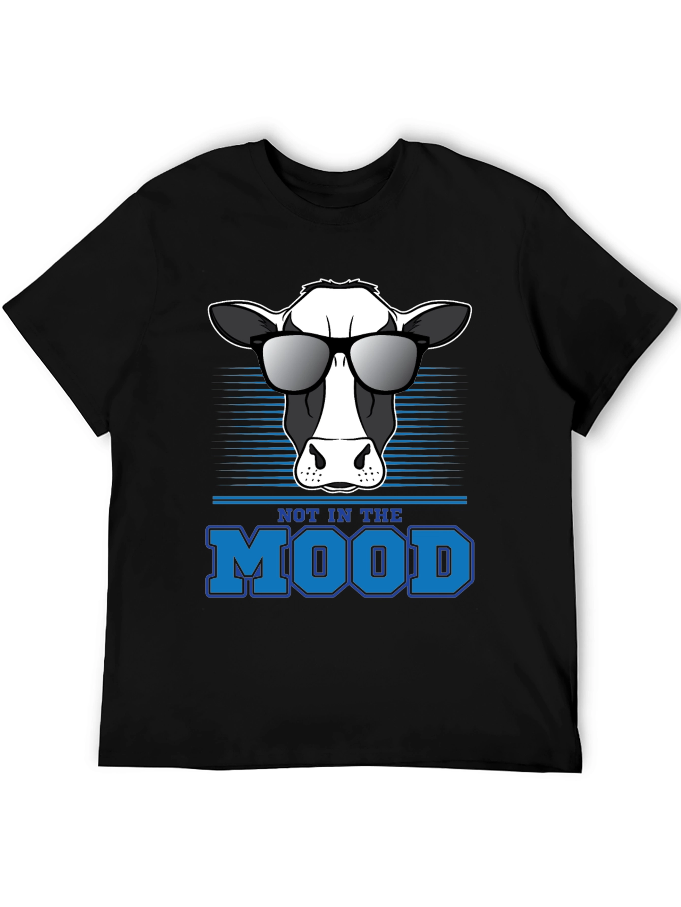 Black Not in the Mood Cow Graphic Tee view 5