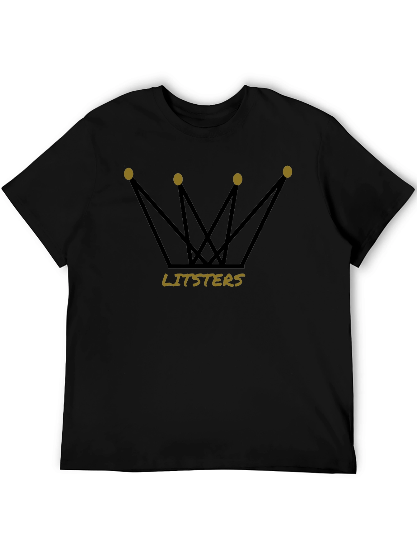 Black Litsters Crown Black T-Shirt view 5