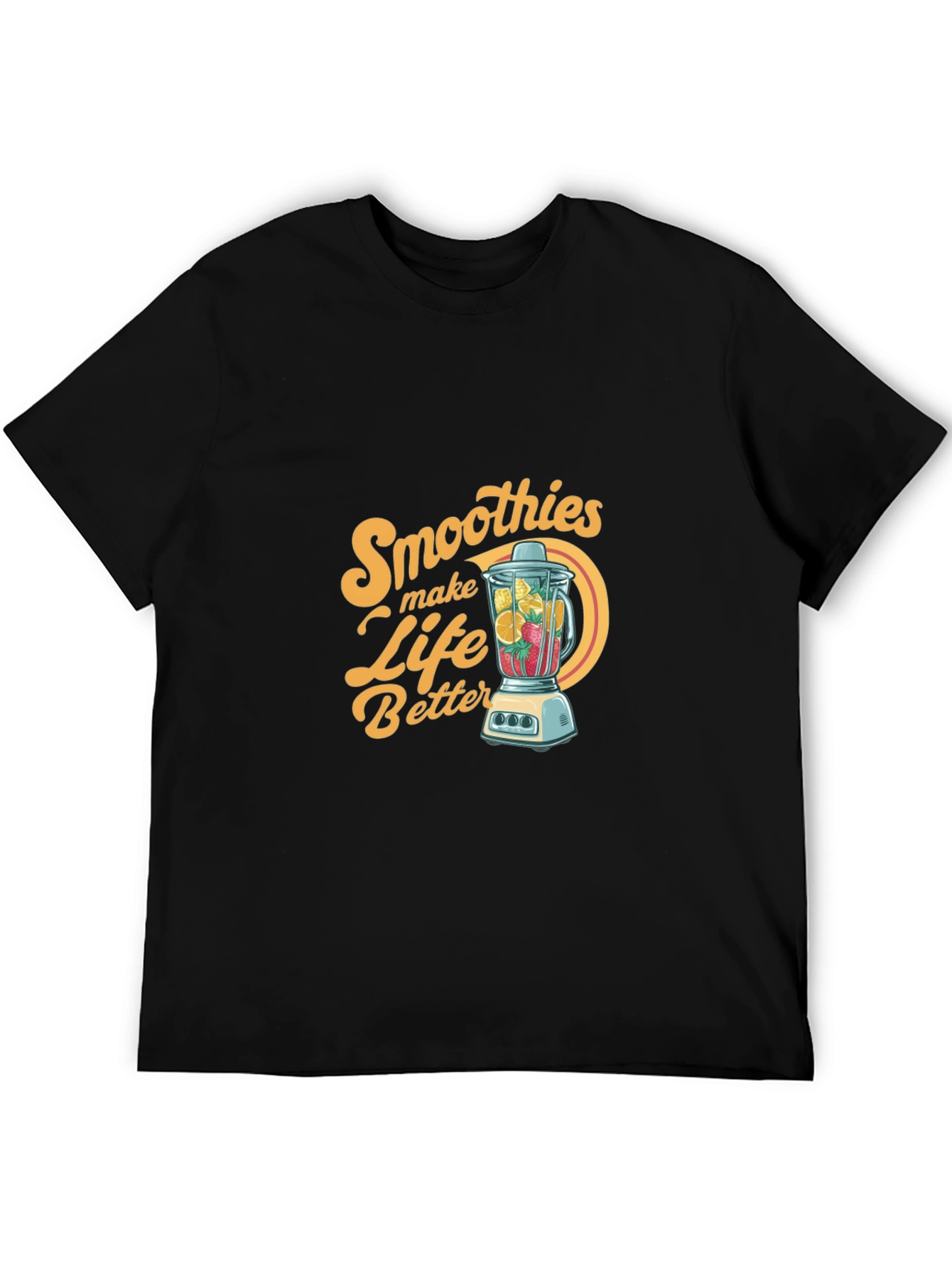 Black Smoothies Make Life Better Graphic T-Shirt view 5