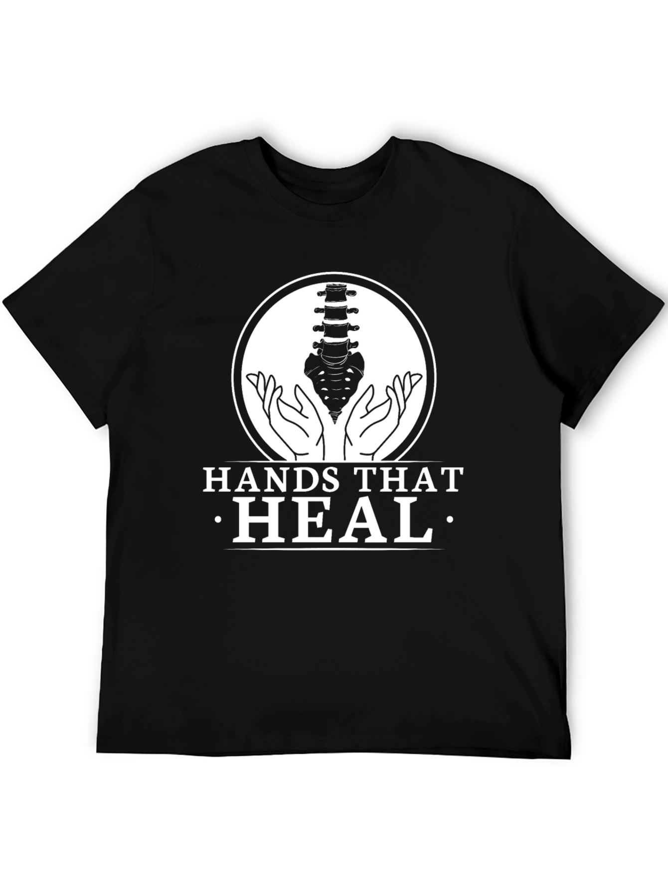 Black Chiropractor Hands That Heal Graphic Tee view 5