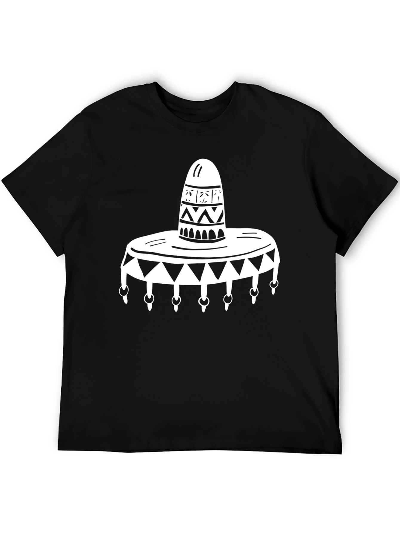 Black Sombrero Graphic Tee - Casual Black T-Shirt view 5