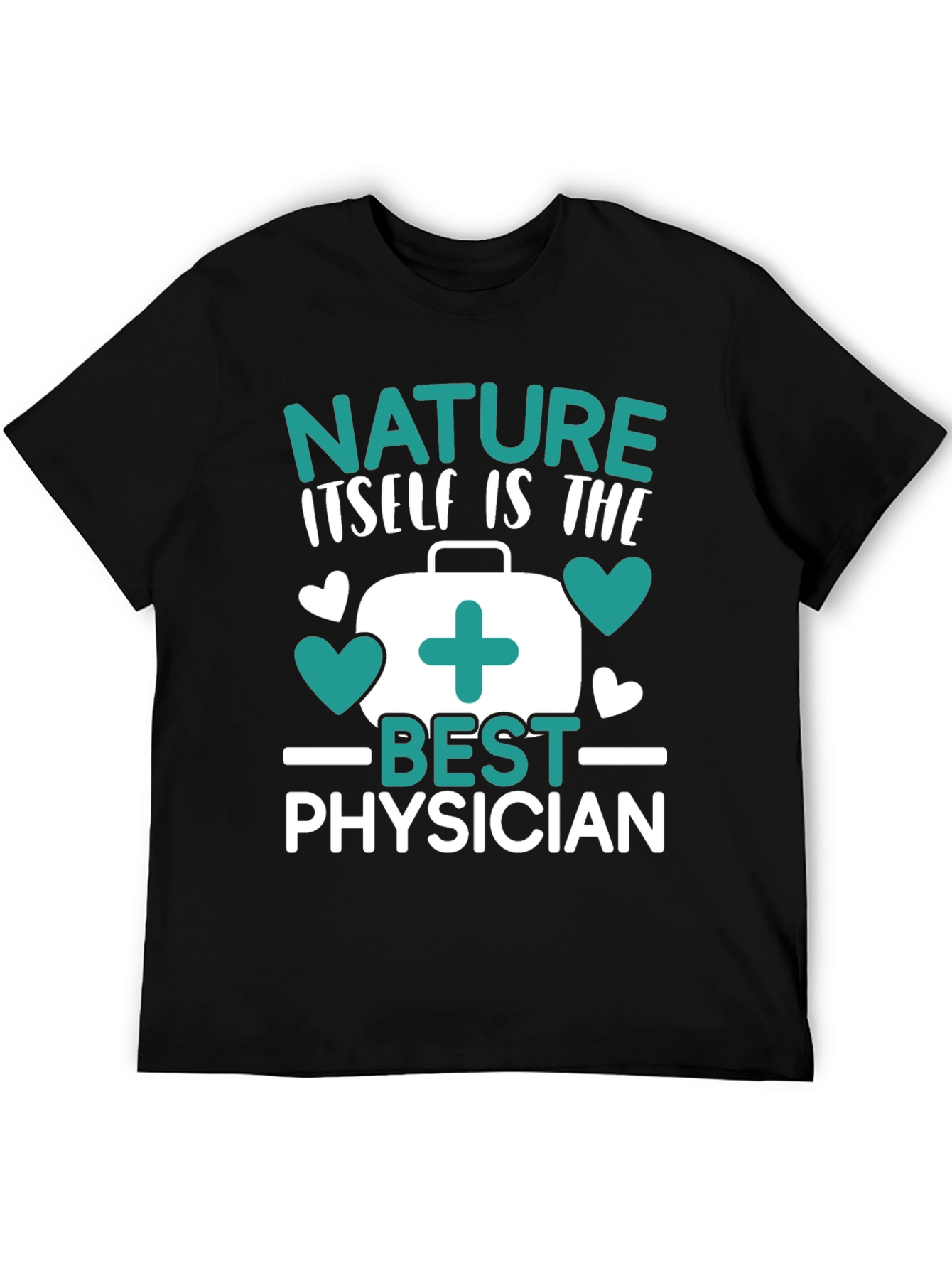Black Nature Is The Best Physician Tee view 5