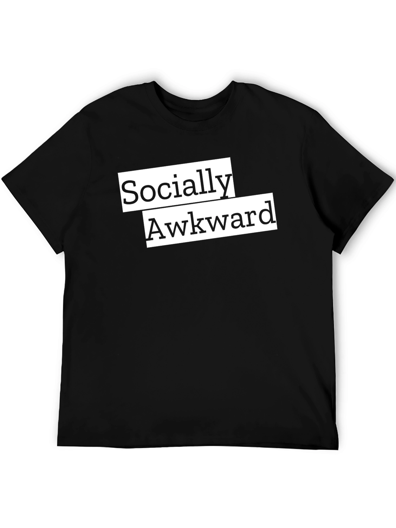 Black Socially Awkward Graphic Tee - Black view 5