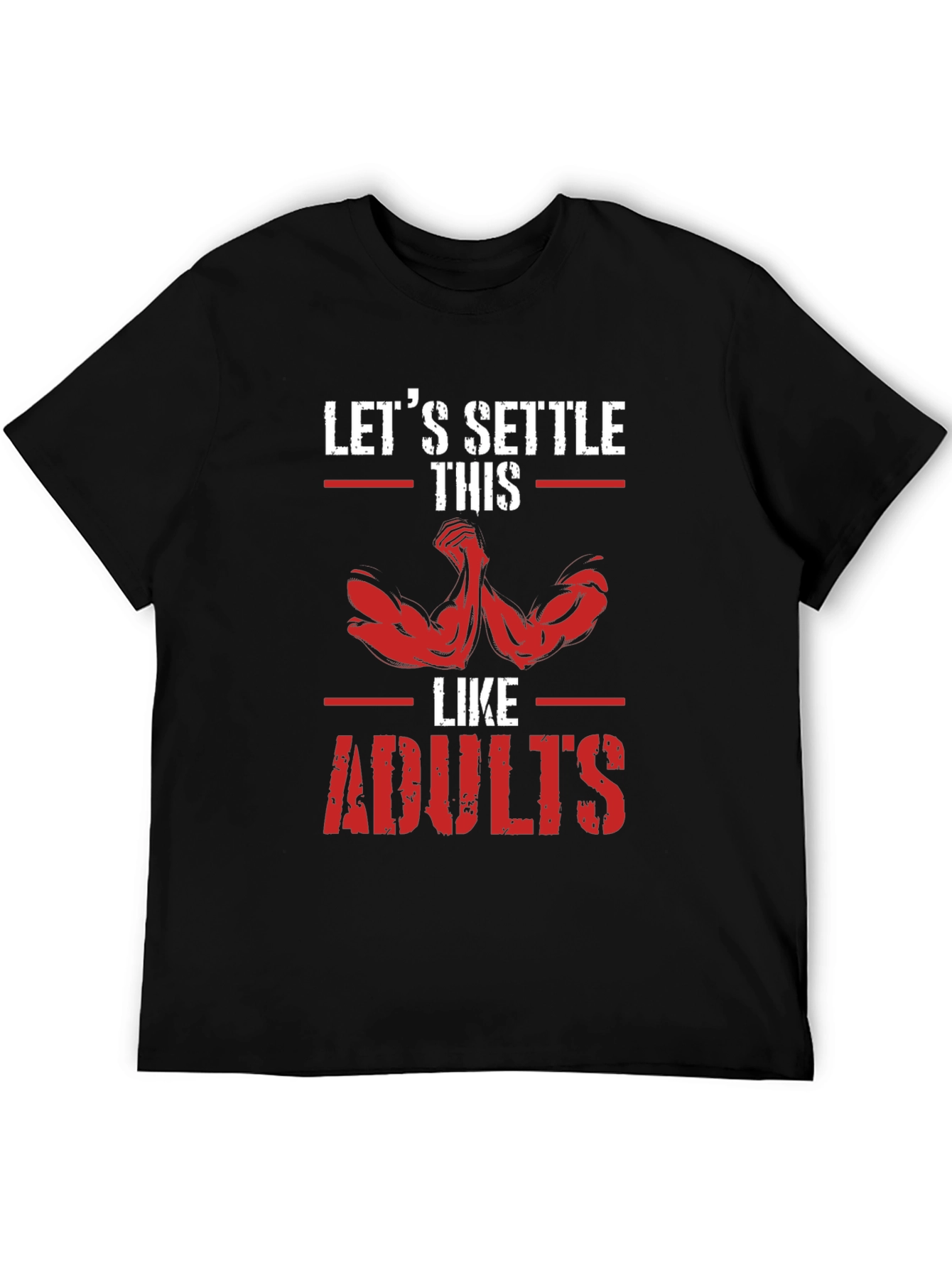 Black Let's Settle This Like Adults T-Shirt view 5