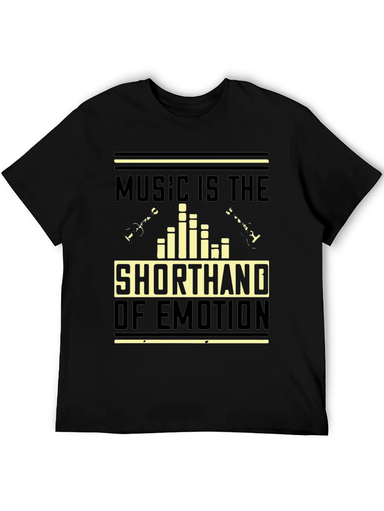 Black Music is the Shorthand of Emotion Graphic Tee view 5