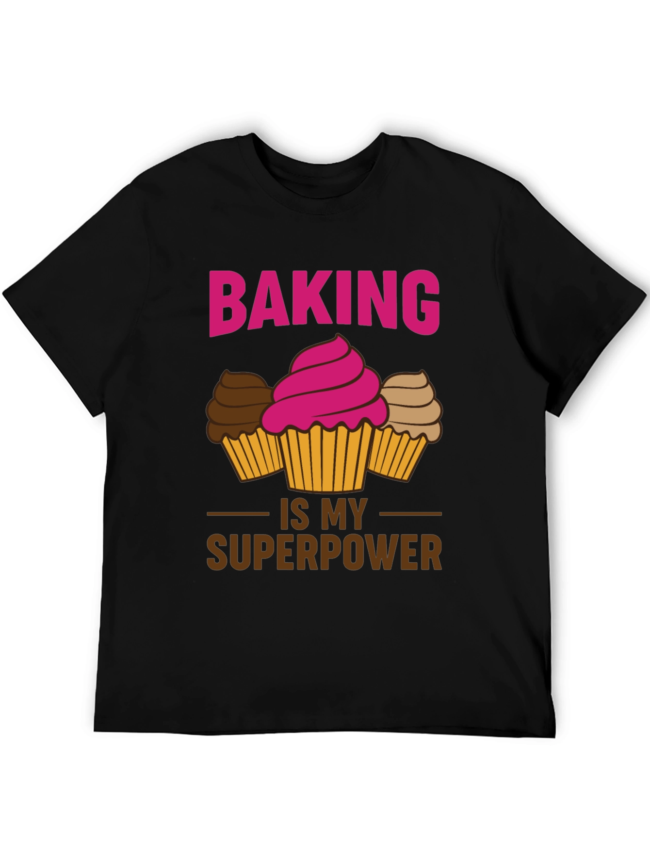 Black Baking is My Superpower Graphic T-Shirt view 5