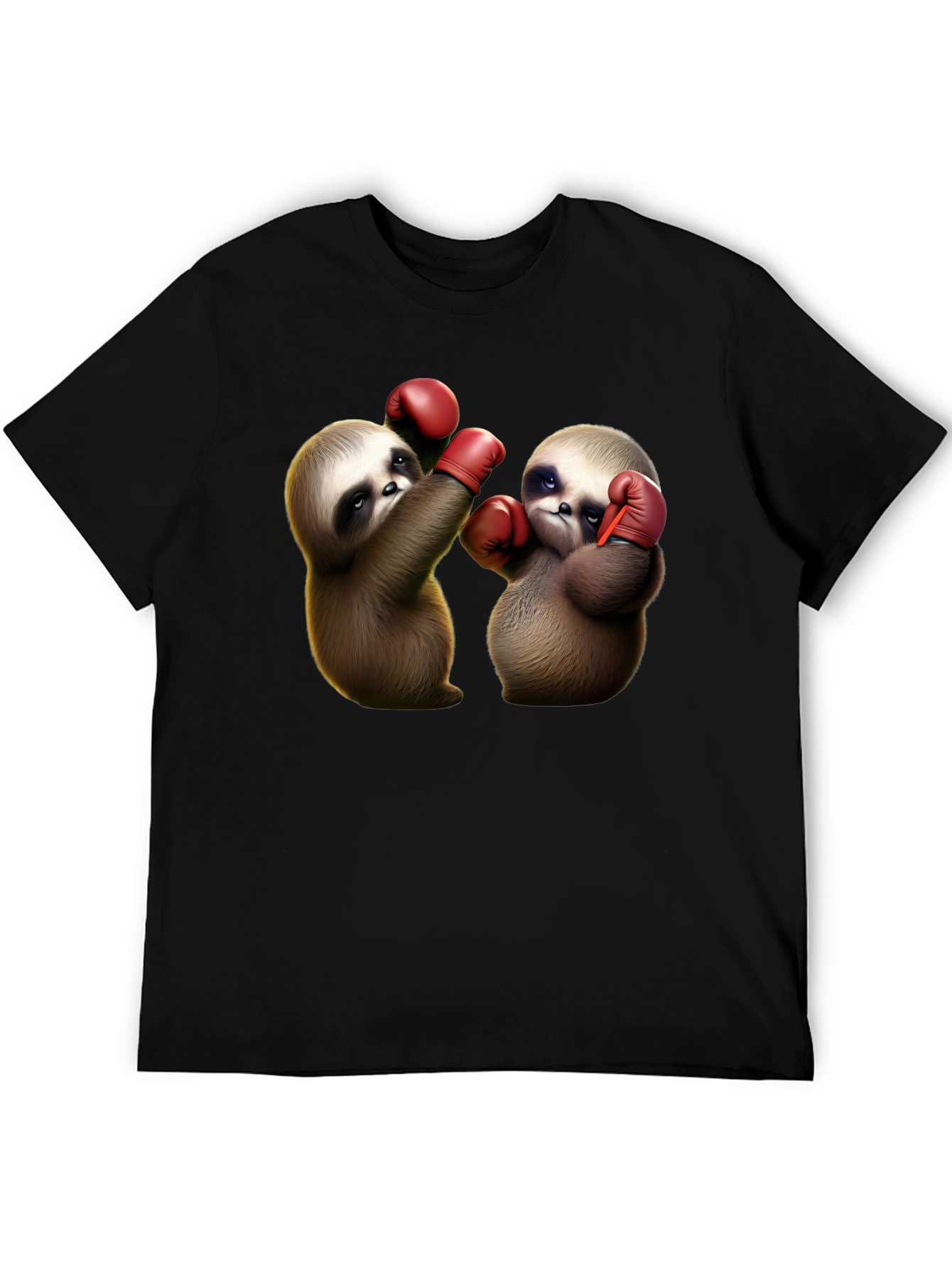 Black Boxing Sloth Graphic Tee view 5