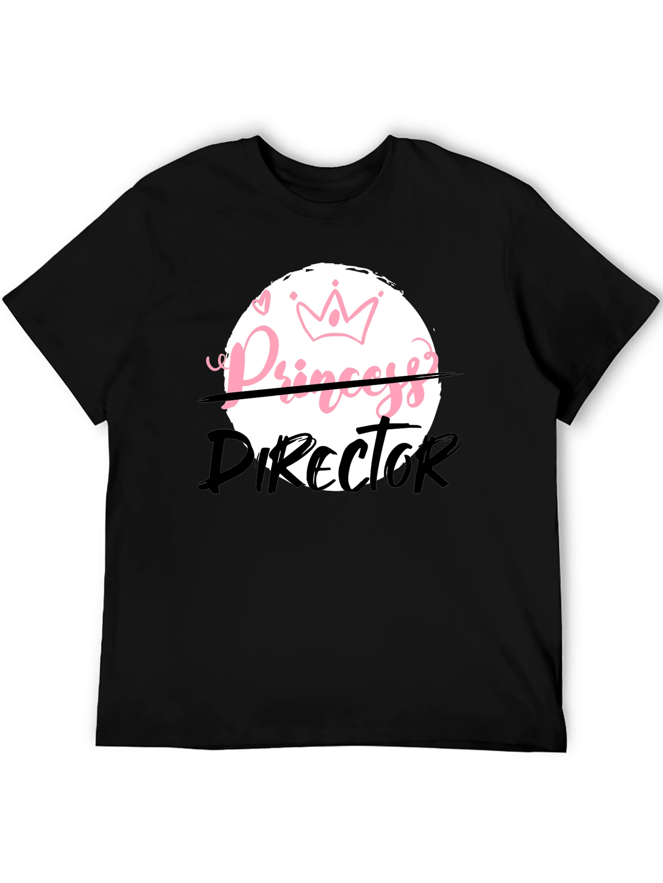 Black Princess Director Funny Graphic T-Shirt view 5