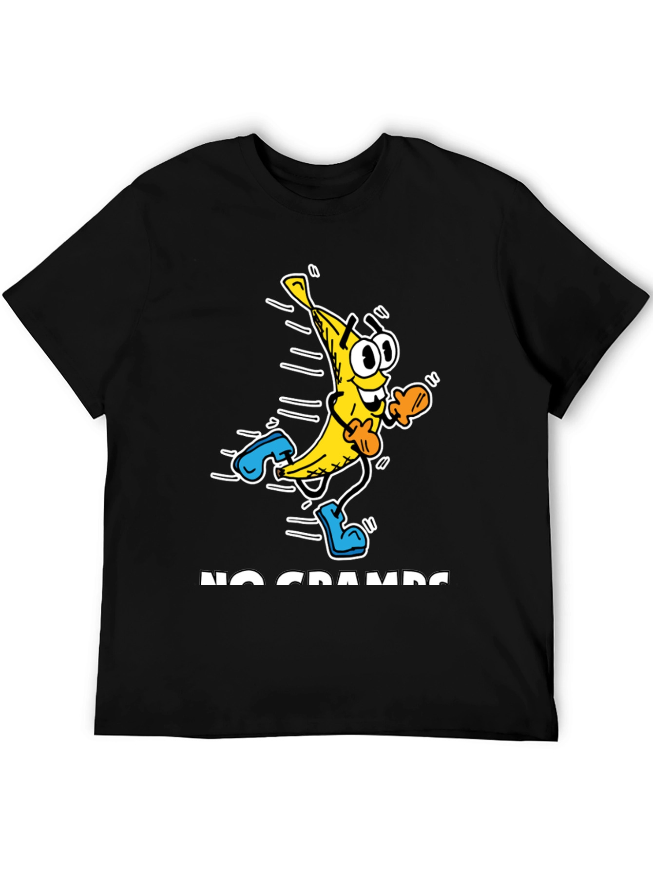 Black No Cramps Banana Running Graphic T-Shirt view 5