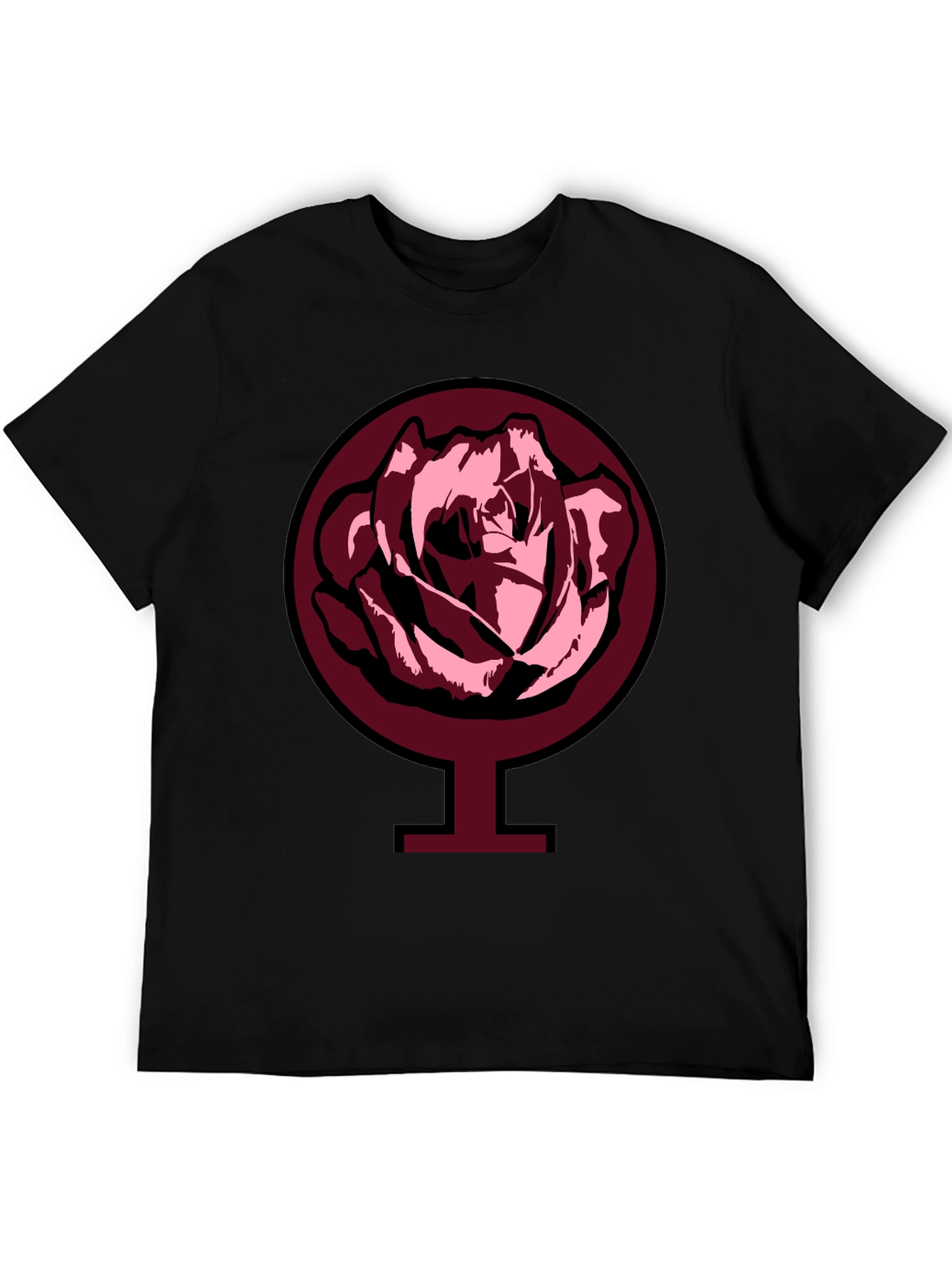 Black Rose Venus Symbol Graphic Tee - Black view 5