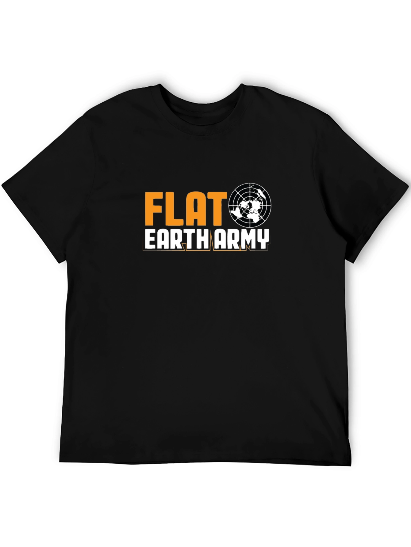 Black Flat Earth Army Graphic T-Shirt view 5